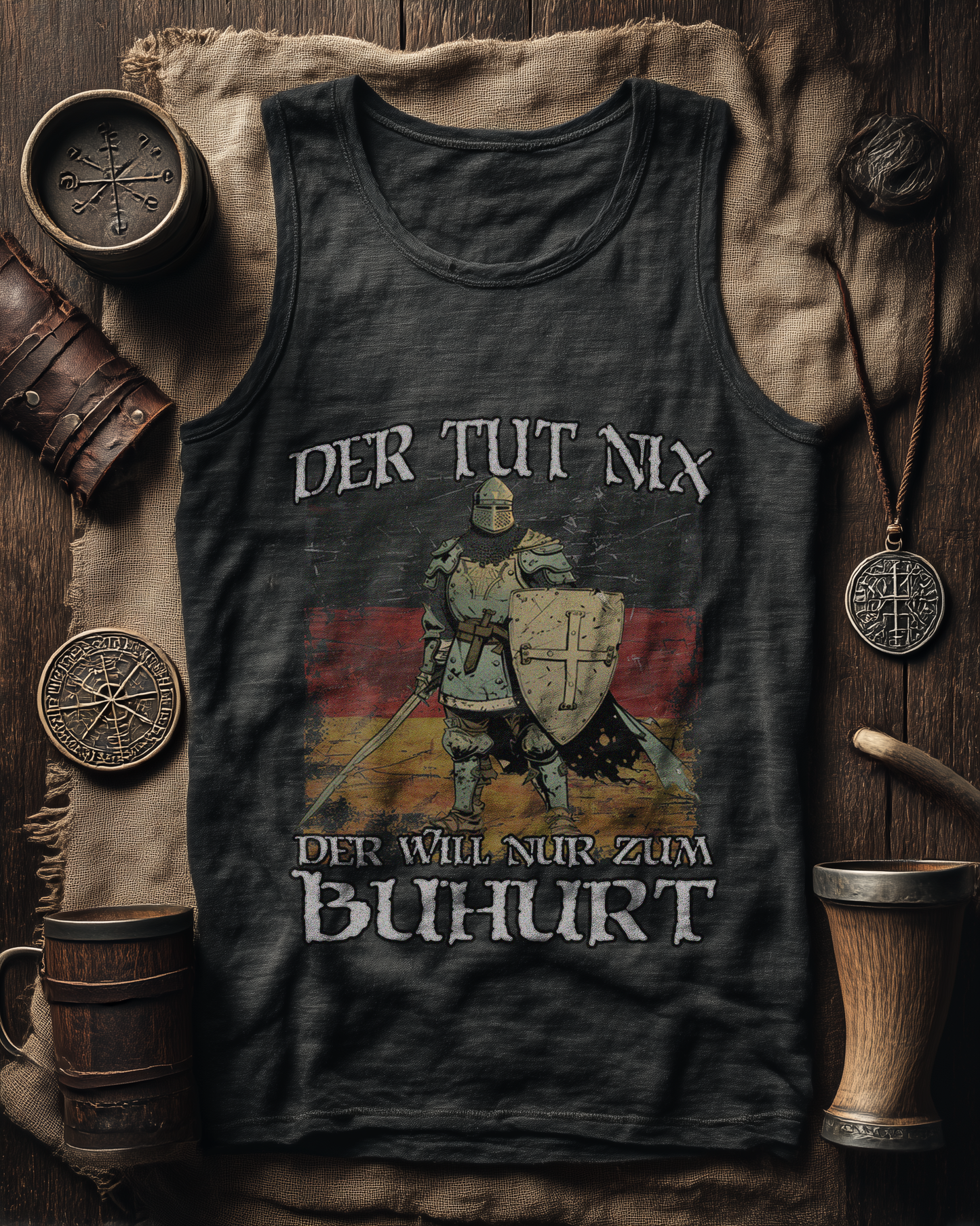 Der tut nix – der will nur zum Buhurt – Herren Bio Tank Top