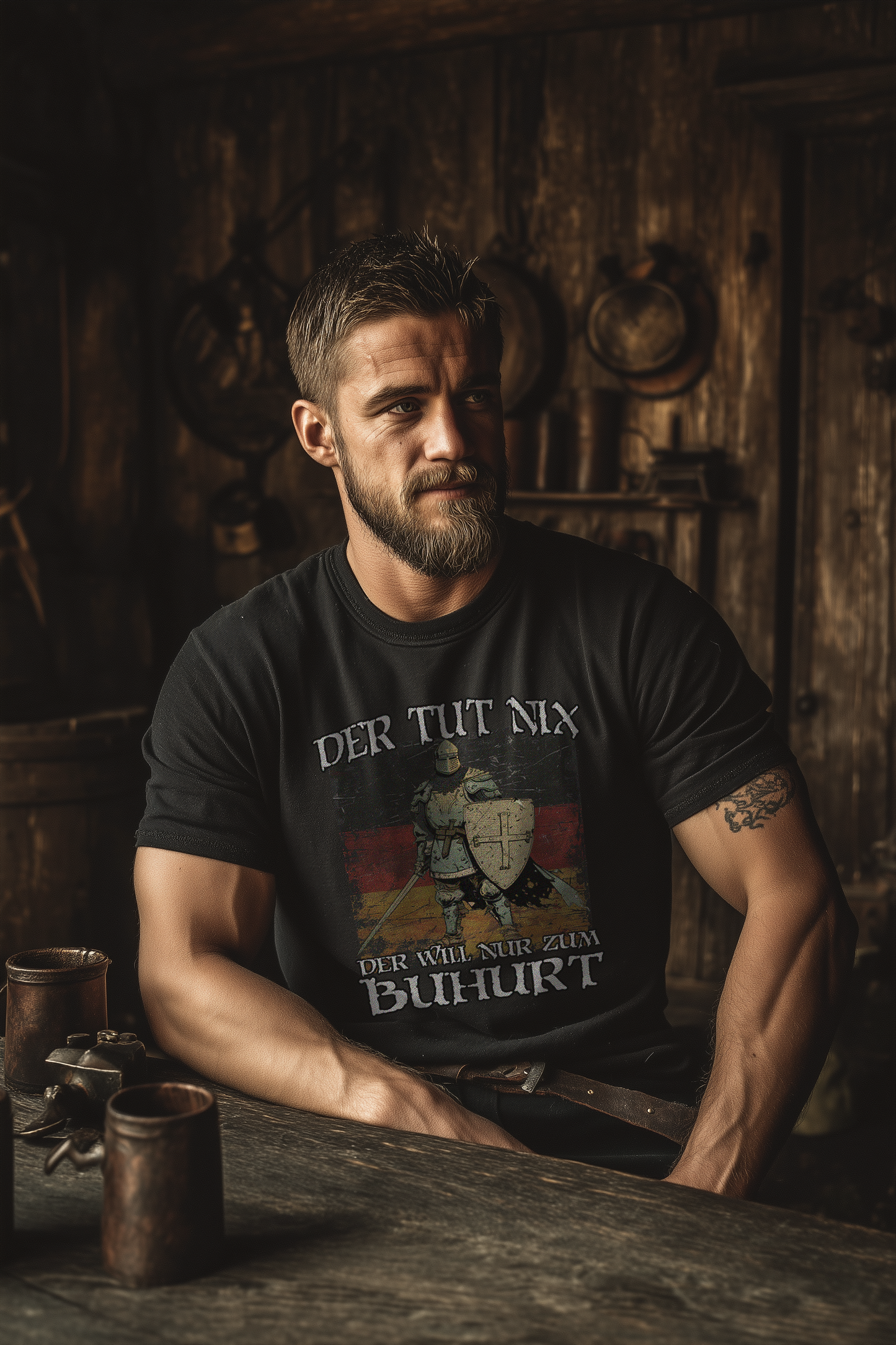 Buhurt Herren Premium T-Shirt | Der Tut Nix | Bouhourt Männer Shirt