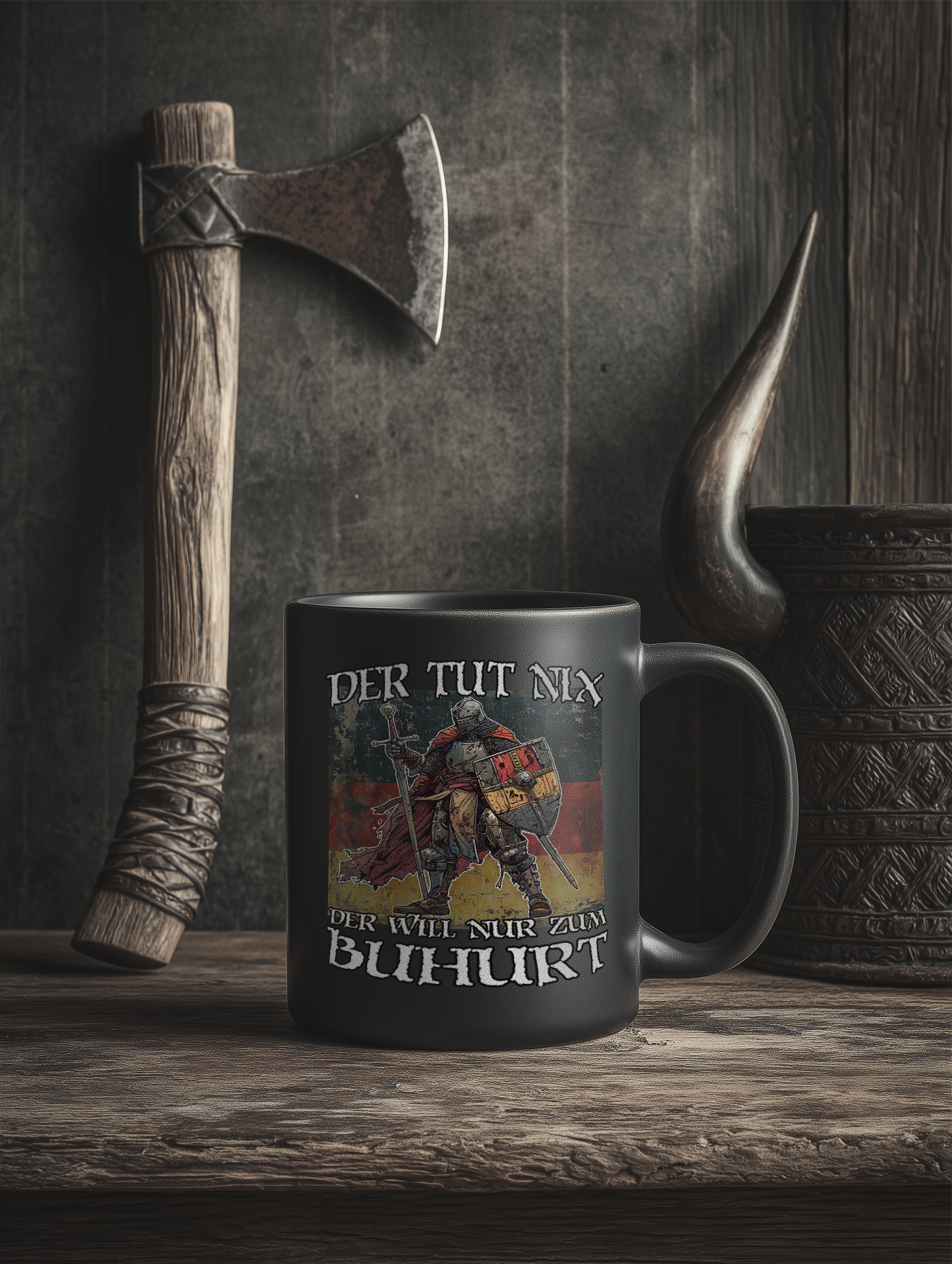 Buhurt Keramik Tasse Schwarz | Der Tut Nix | Buhurt Keramik Mug 11 oz