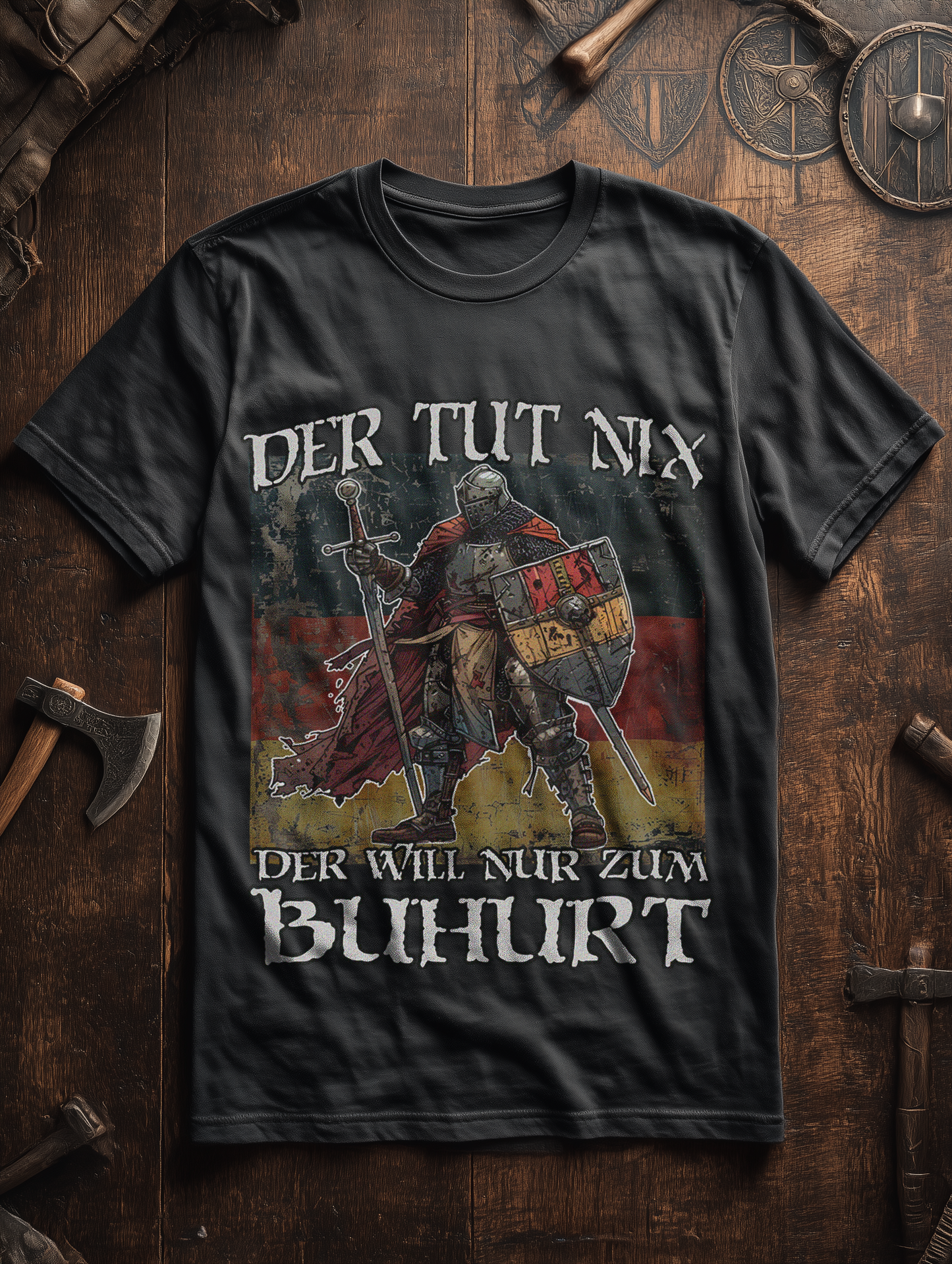 Der tut nix der will nur zum Buhurt Shirt 240g Oversize T-Shirt Bio Baumwolle