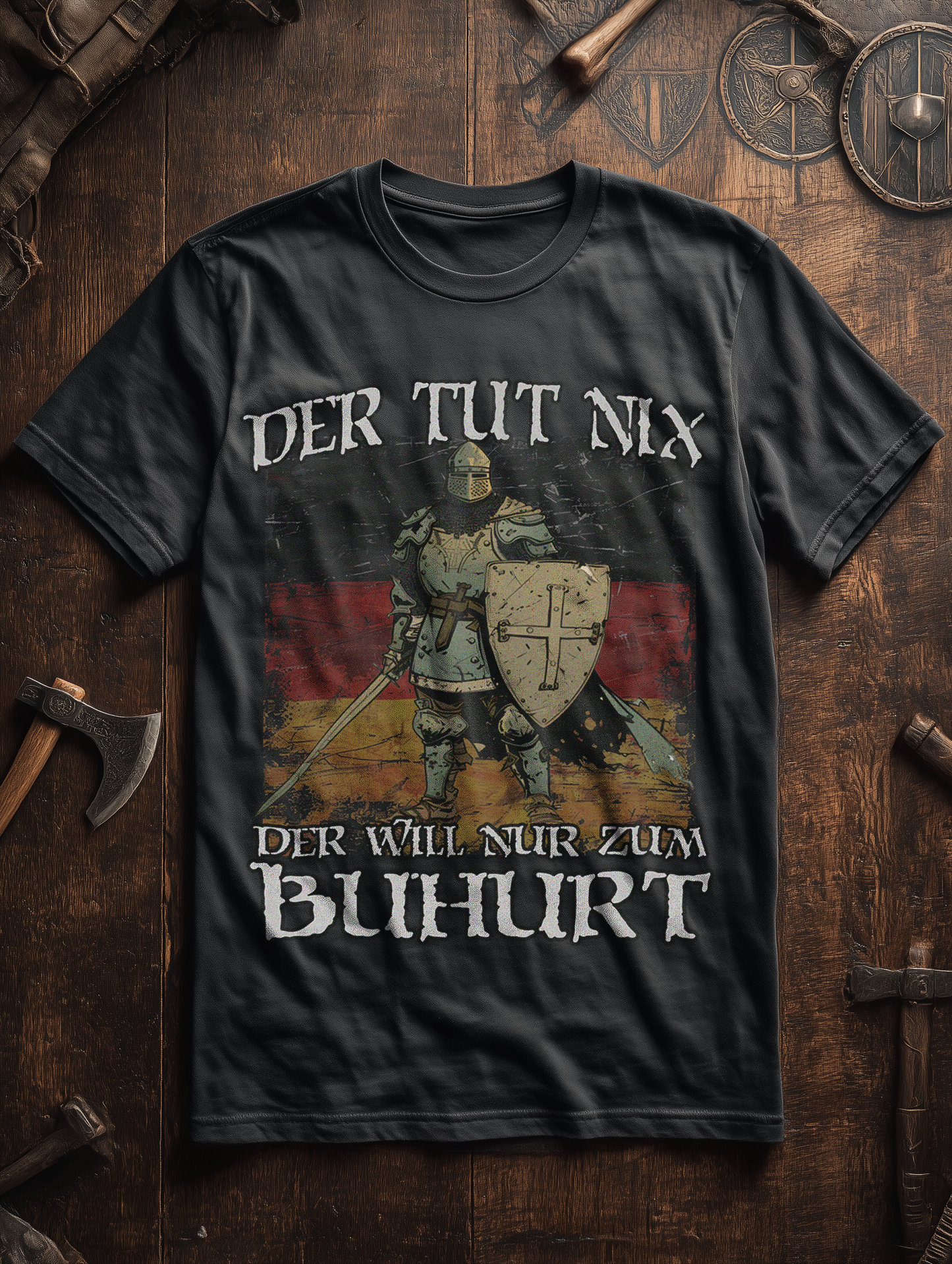Der tut nix der will nur zum Buhurt Shirt 240g Bio Baumwolle Oversized T-Shirt
