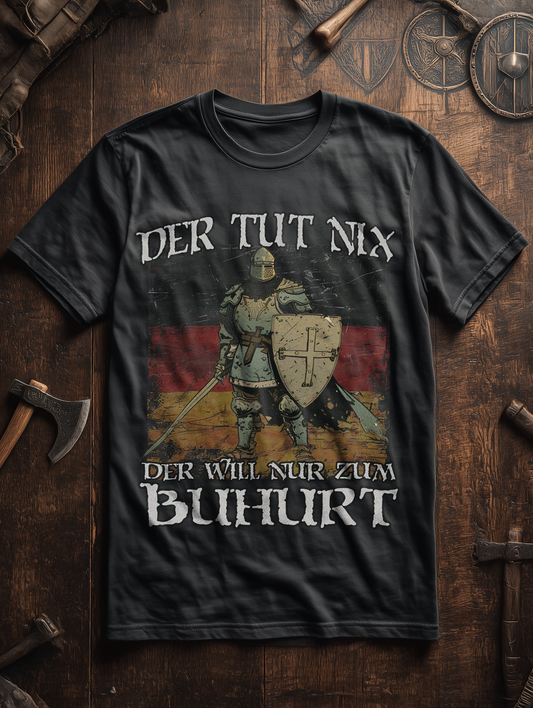 Der tut nix der will nur zum Buhurt Shirt 240g Bio Baumwolle Oversized T-Shirt
