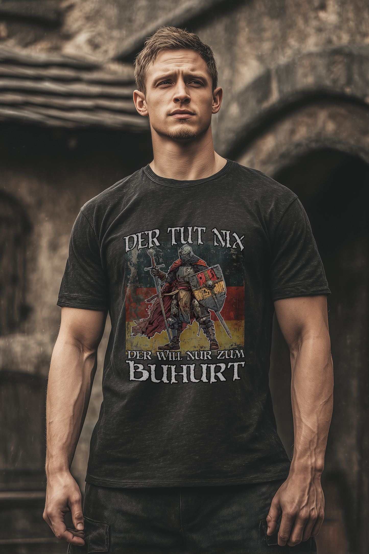 Buhurt Herren Premium T-Shirt | Der Tut Nix | Bouhourt Männer Shirt
