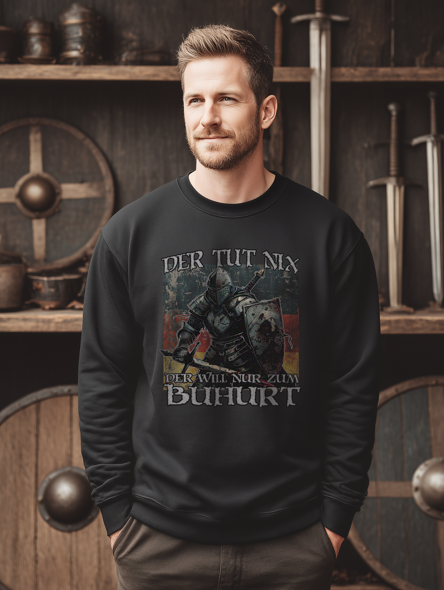 Buhurt Herren Premium Sweatshirt -  Buhurt "Der Tut Nix" | Buhurt Geschenk
