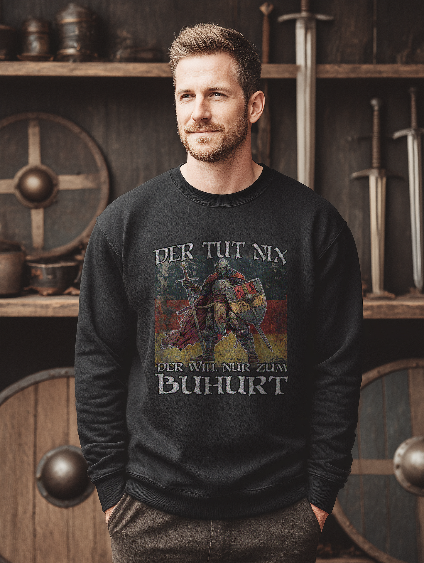 Buhurt Herren Premium Sweatshirt | Der Tut Nix | Bouhourt Männer Pullover