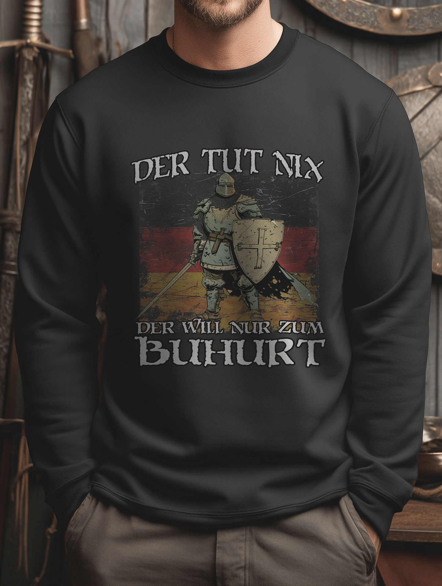 Buhurt Herren Premium Sweatshirt | Der Tut Nix | Bouhourt Männer Pullover