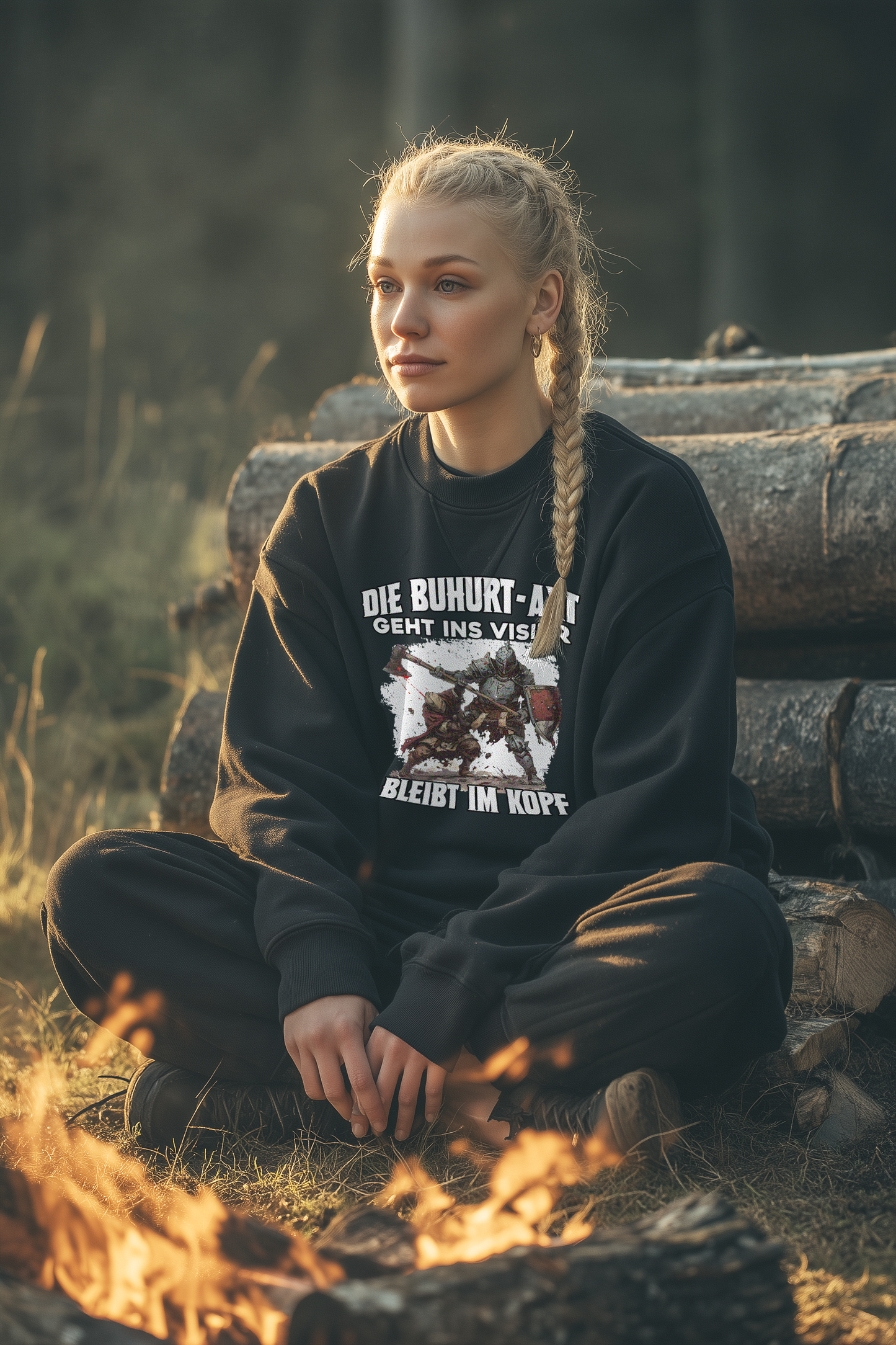 Buhurt Boxcut Damen Pullover | Geht Ins Visier Bleibt Im Kopf |  Bouhourt Damen Sweatshirt