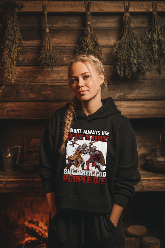 Buhurt Axt | Damen Bio Boxcut Hoodie