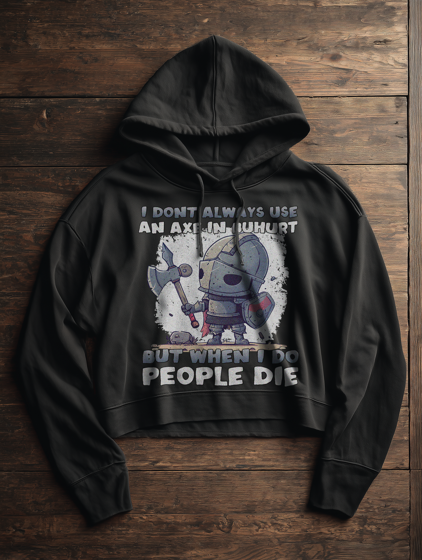 I don’t always use an axe in Buhurt |  Frauen Bio Boxcut Hoodie