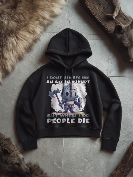 Chibi Buhurt Ritter Damen Hoodie | Frauen Bio Boxcut Hoodie