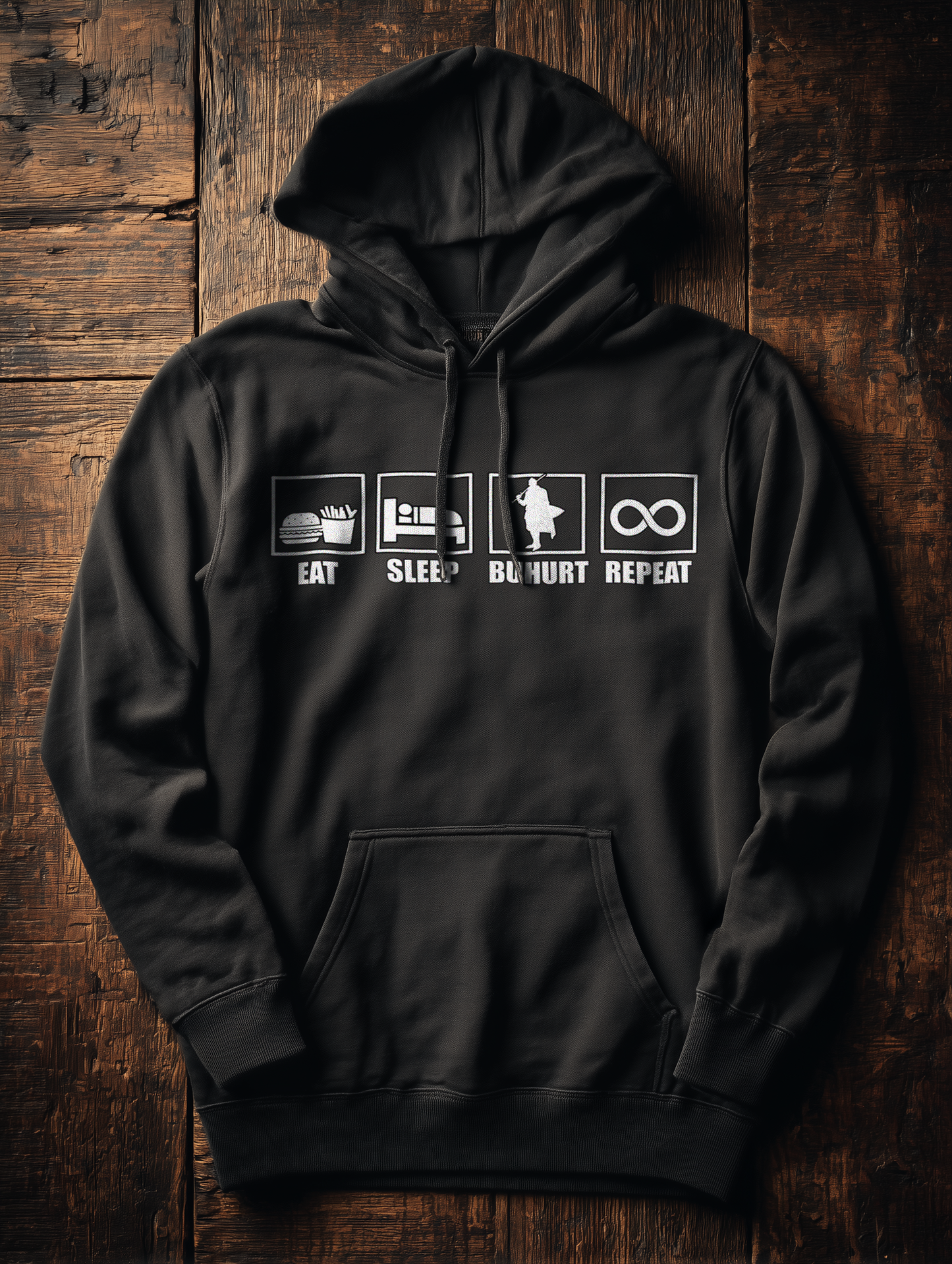 Eat Sleep Buhurt Repeat Damen Hoodie