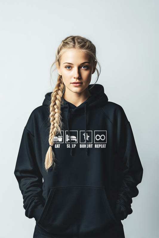 Eat Sleep Buhurt Repeat Damen Hoodie