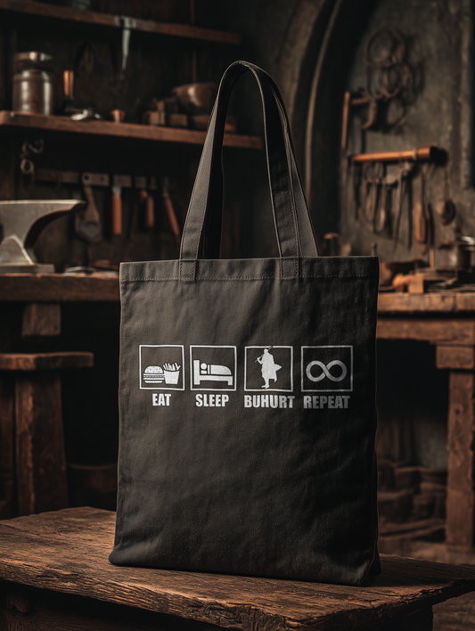 Eat Sleep Buhurt Repeat – Bio Stoffbeutel