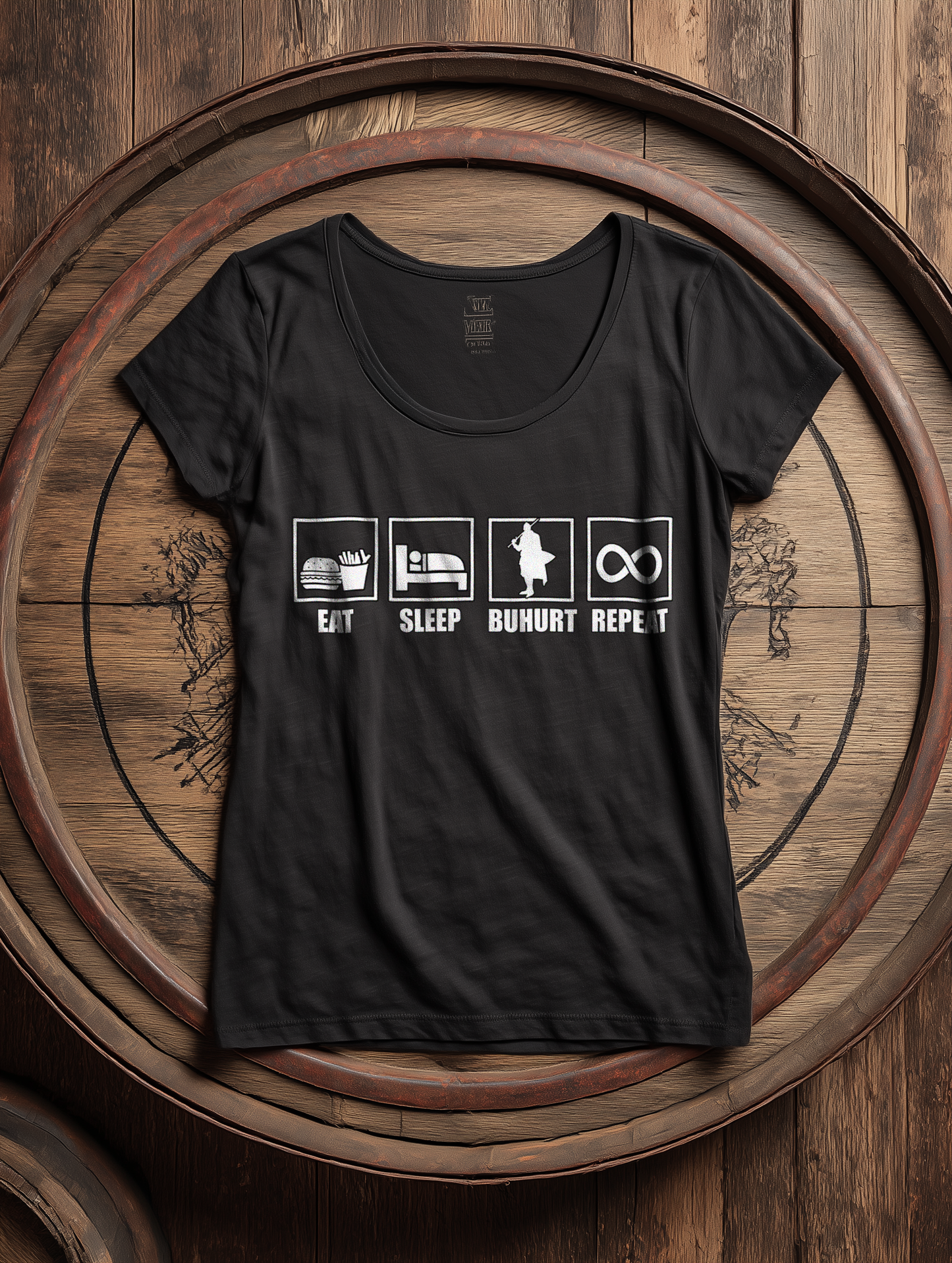 Buhurt And Repeat - Eat Sleep Buhurt Repeat Damen Lightweight T-Shirt