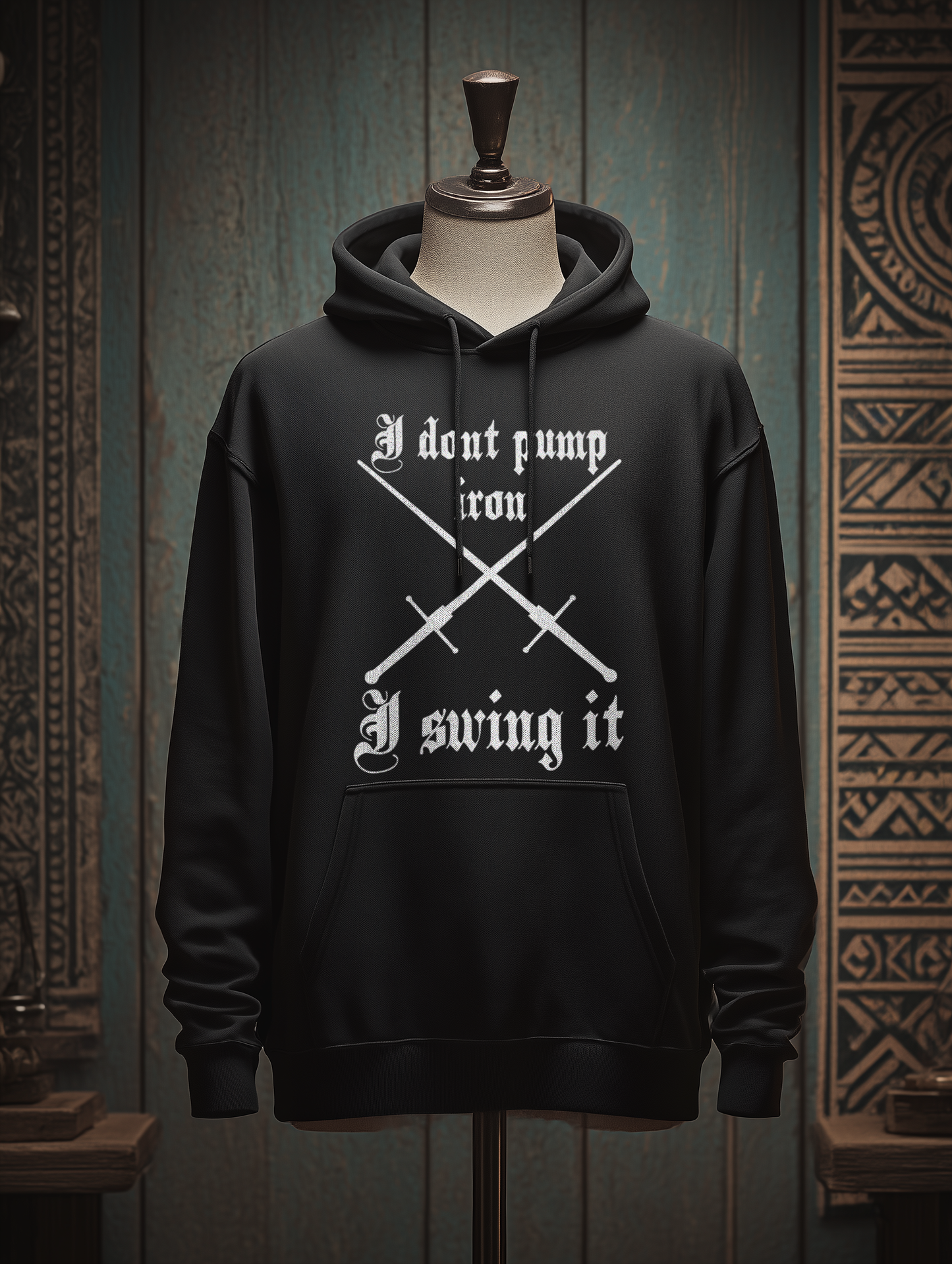 Herren Premium Hoodie | HEMA Schwertkampf „I swing it“ | Bouhourt Hoodie