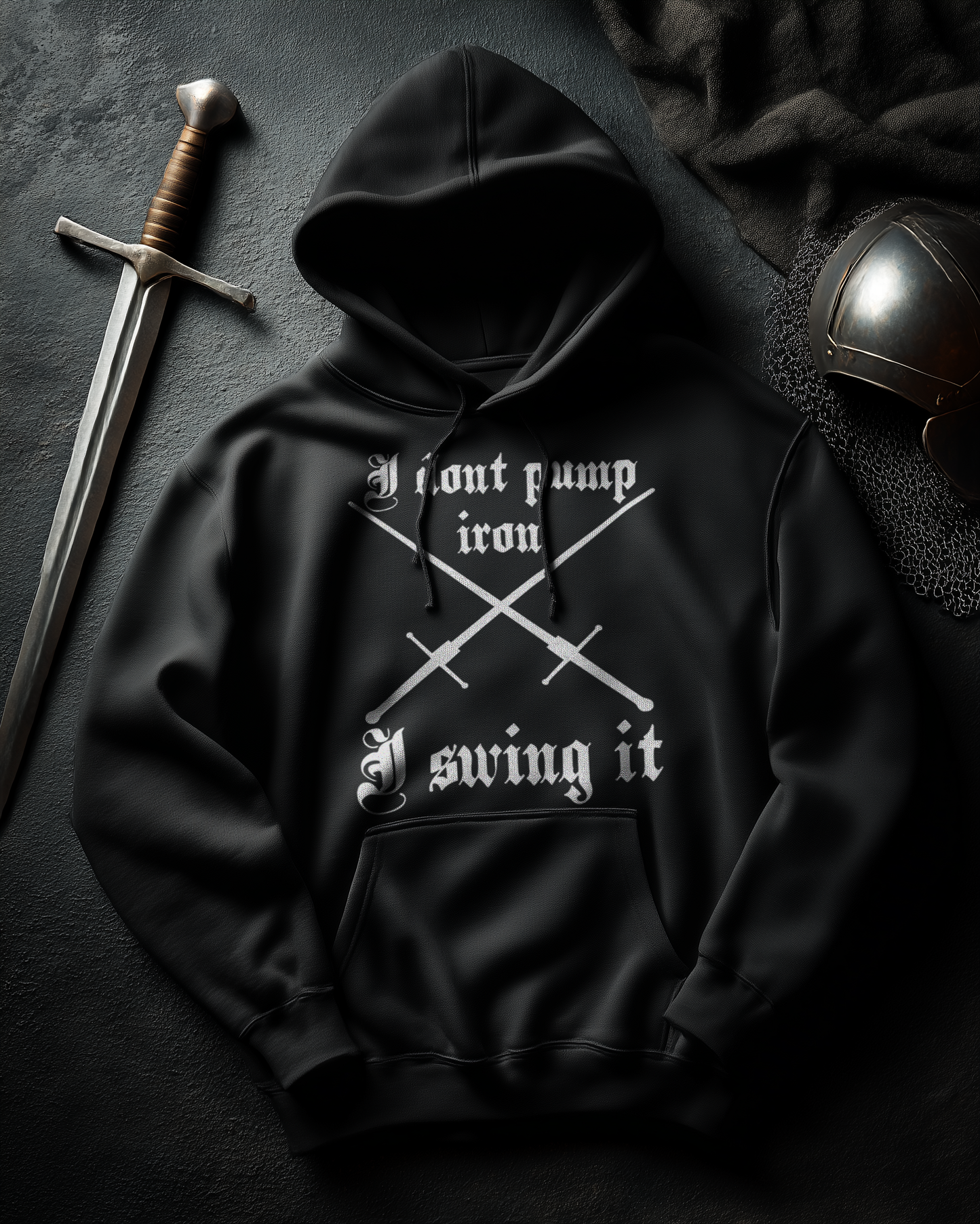 Herren Premium Hoodie | HEMA Schwertkampf „I swing it“ | Bouhourt Hoodie