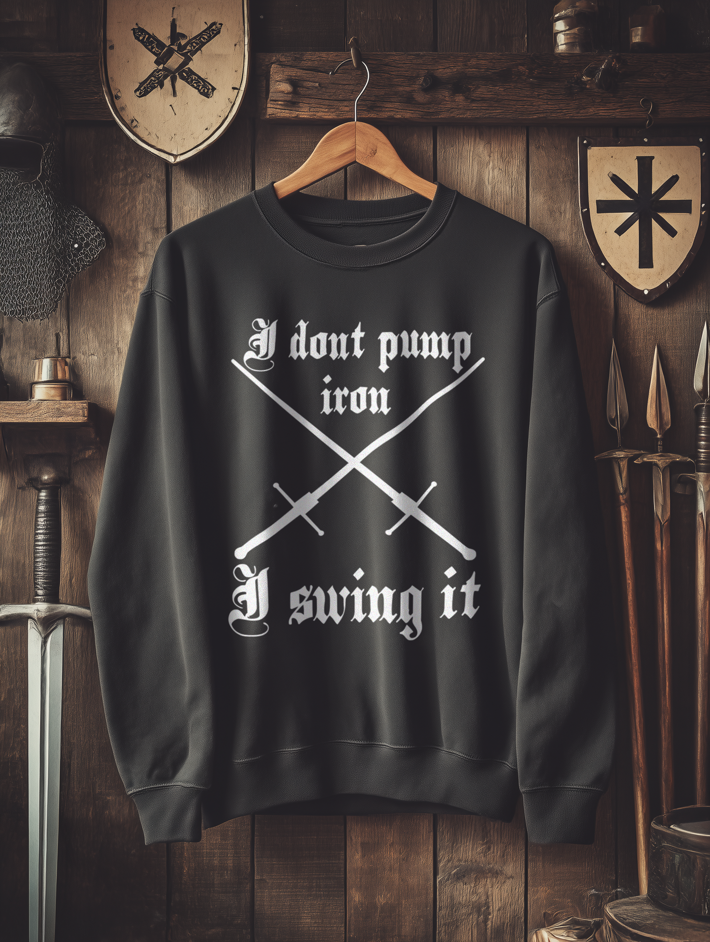 Herren Premium Sweatshirt | HEMA Schwertkampf „I swing it“ | Bouhourt