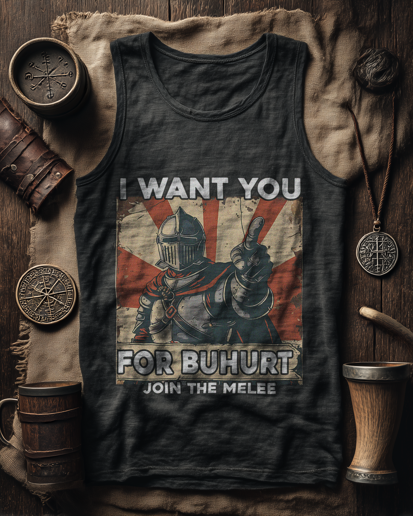 I Want You for Buhurt | Knight Recruitment Edition | Herren Bio Tank Top