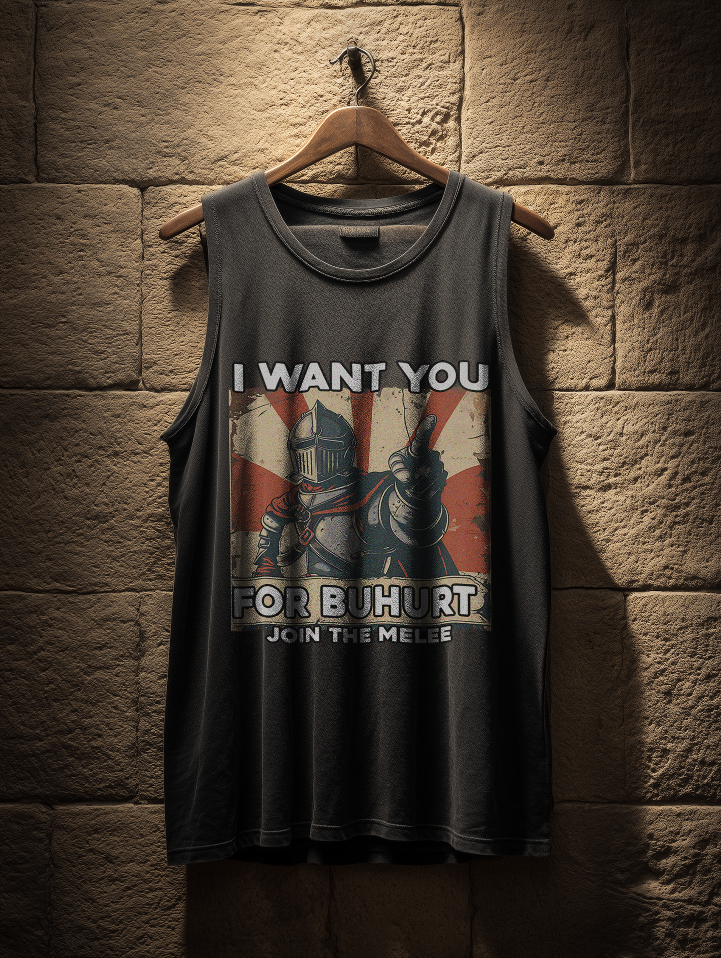I Want You for Buhurt | Knight Recruitment Edition | Herren Bio Tank Top