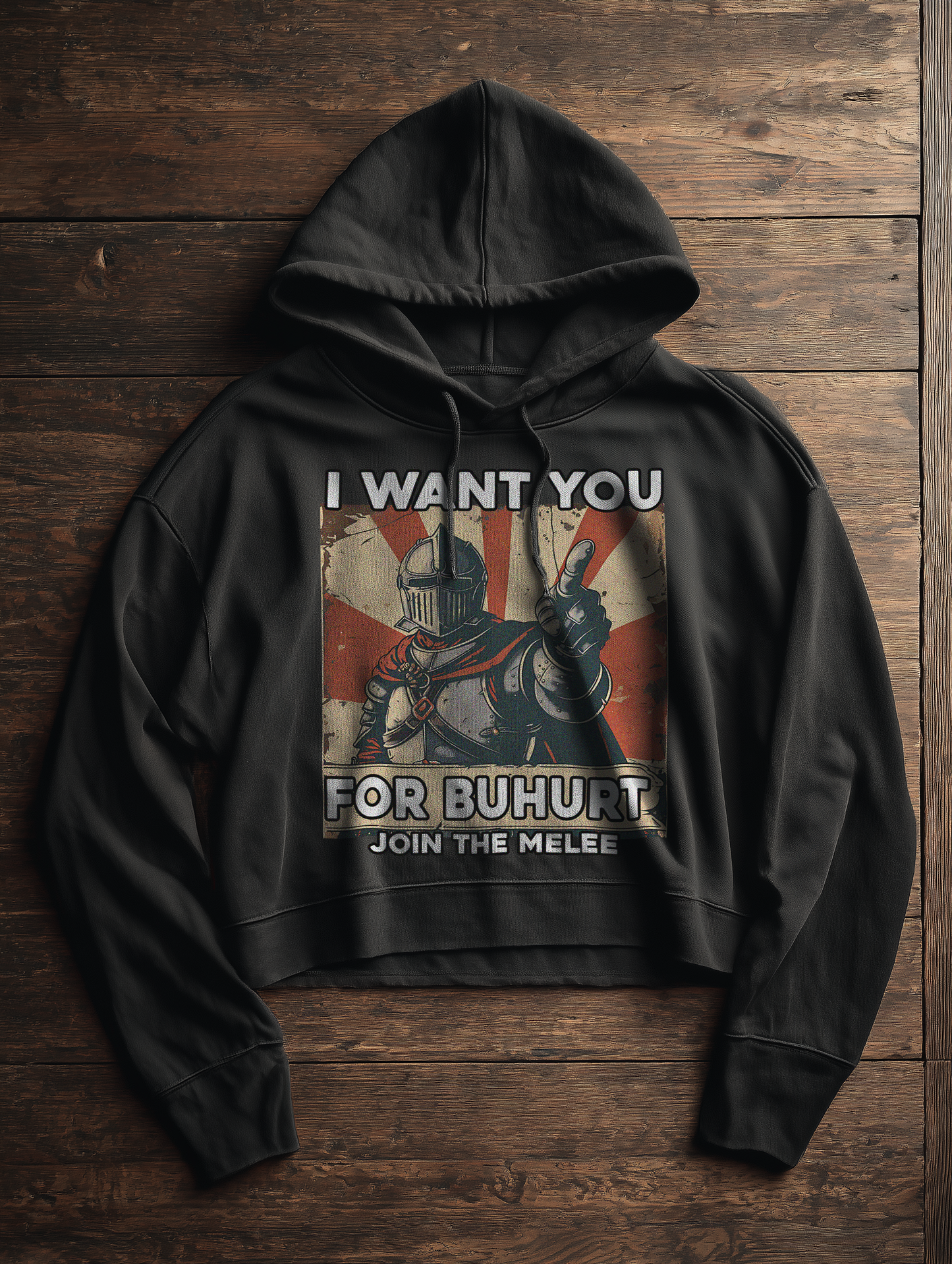 I Want You for Buhurt Damen Hoodie | Frauen Bio Boxcut Hoodie