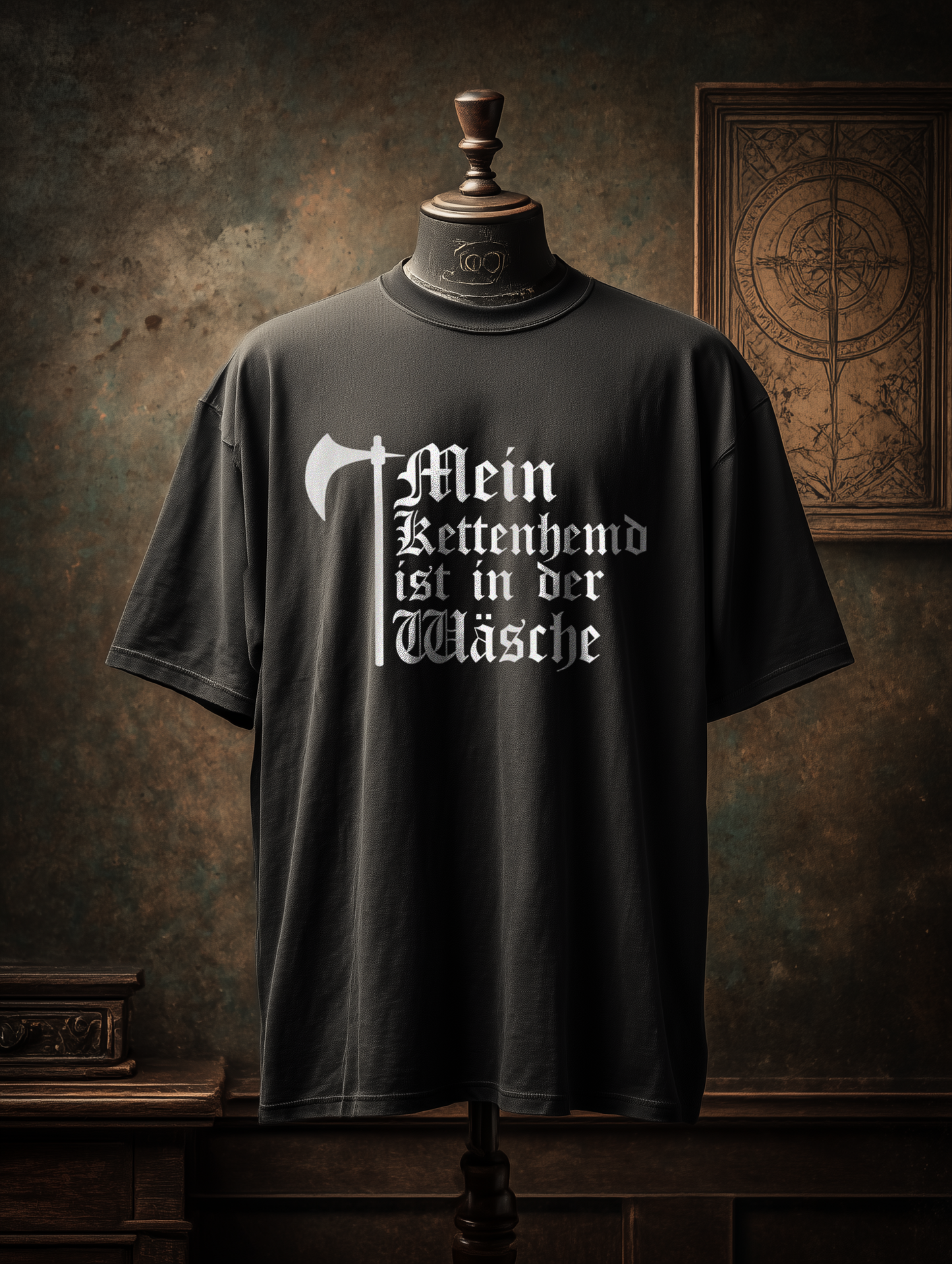 Buhurt Mein Kettenhemd Shirt 240g Oversize Herren Bio T-Shirt
