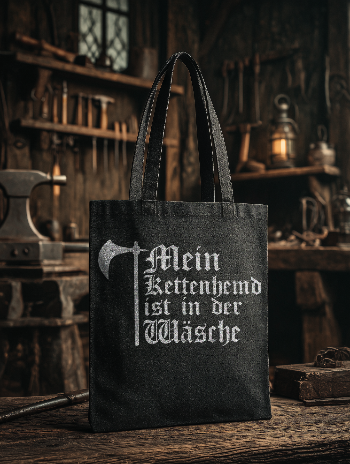 Kettenhemd ist in der Wäsche | Buhurt| Bio Stoffbeutel