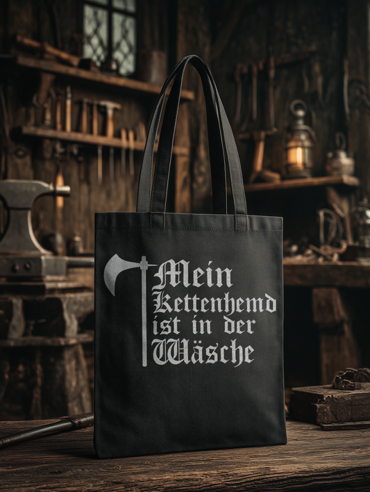 Kettenhemd ist in der Wäsche | Buhurt| Bio Stoffbeutel