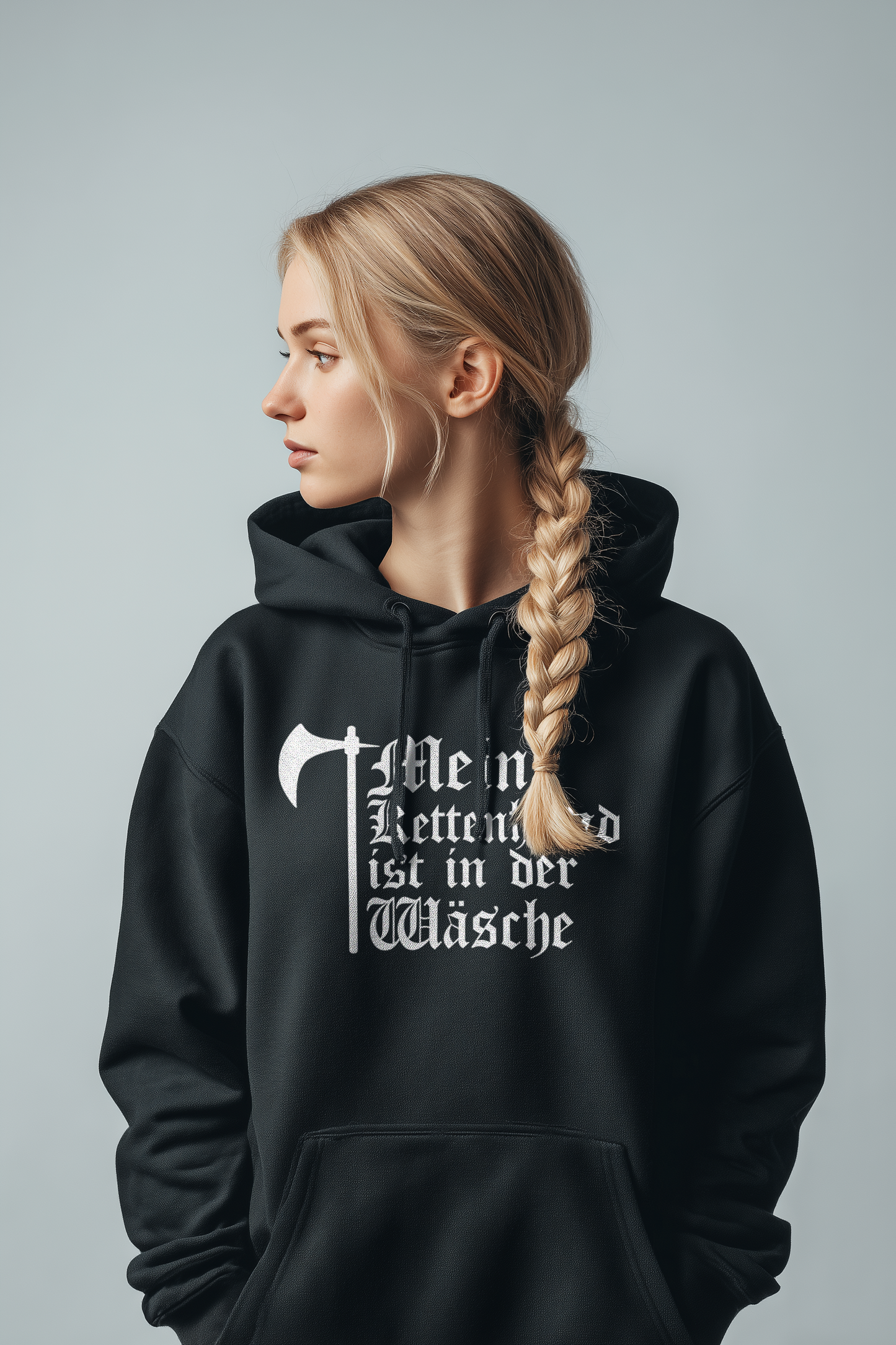 Mein Kettenhemd ist in der Wäsche – Bouhourt Damen Hoodie