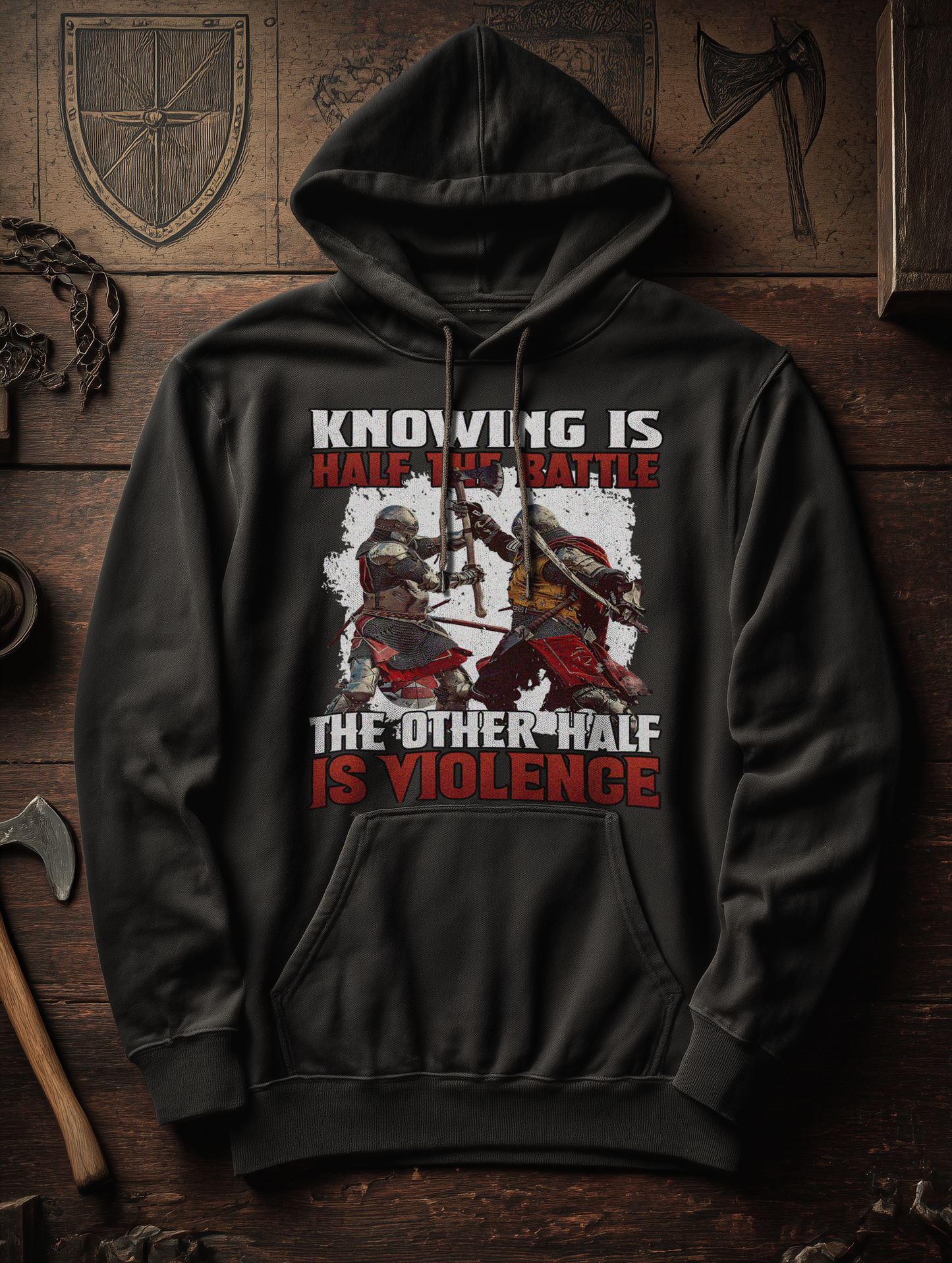 Buhurt Herren Hoodie | Knowing Is Half The Battle | Bouhourt Hoodie