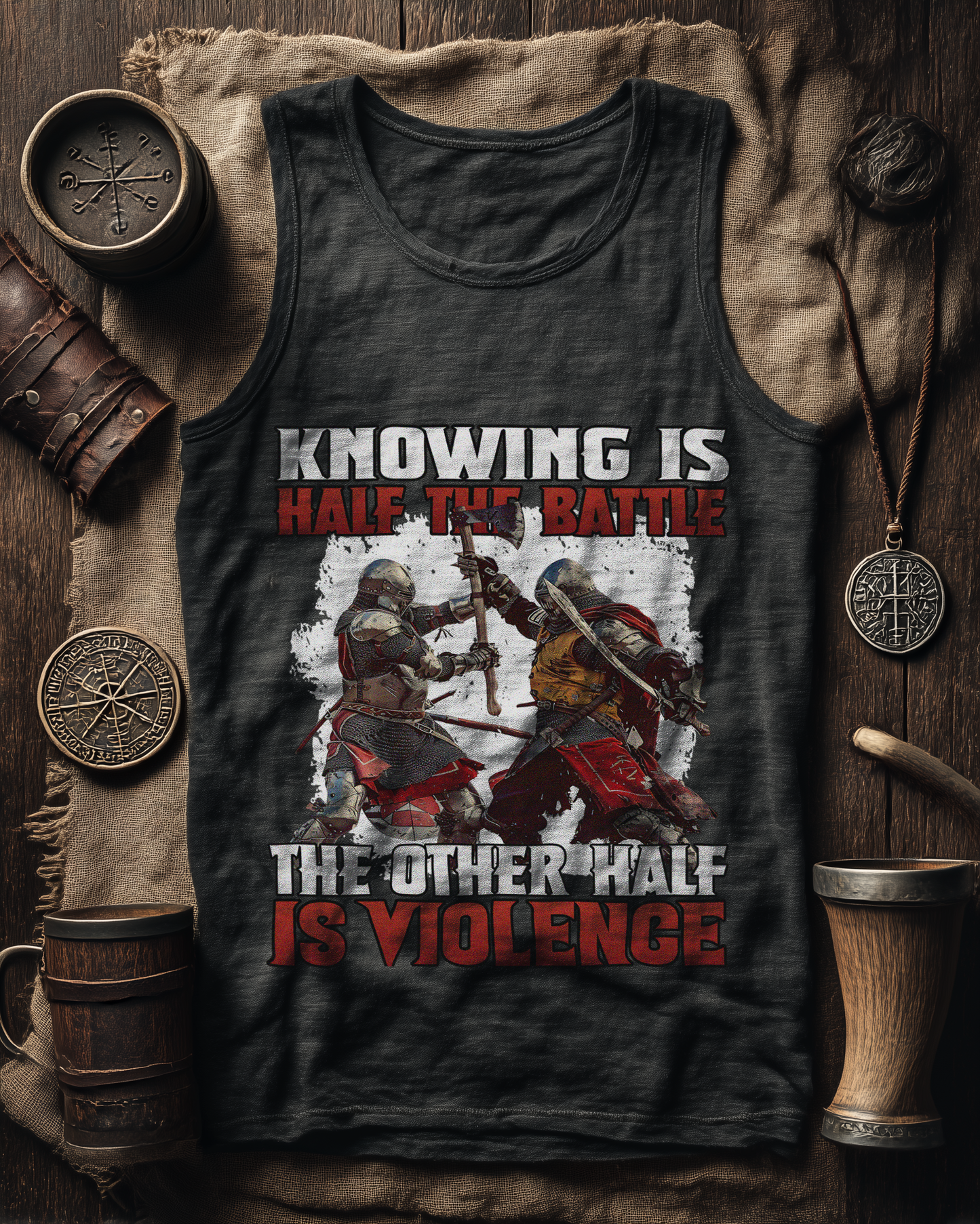 Knowing Is Half the Battle – The Other Half Is Violence – Herren Bio Tank Top