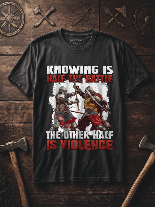 Knowing Is Half The Battle Buhurt Shirt 240g Oversize Bio Baumwolle Oversized T-Shirt