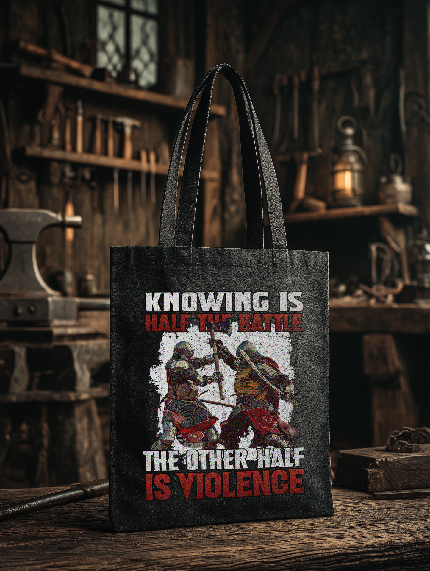 Knowing is Half the Battle | Buhurt Bio Stoffbeutel