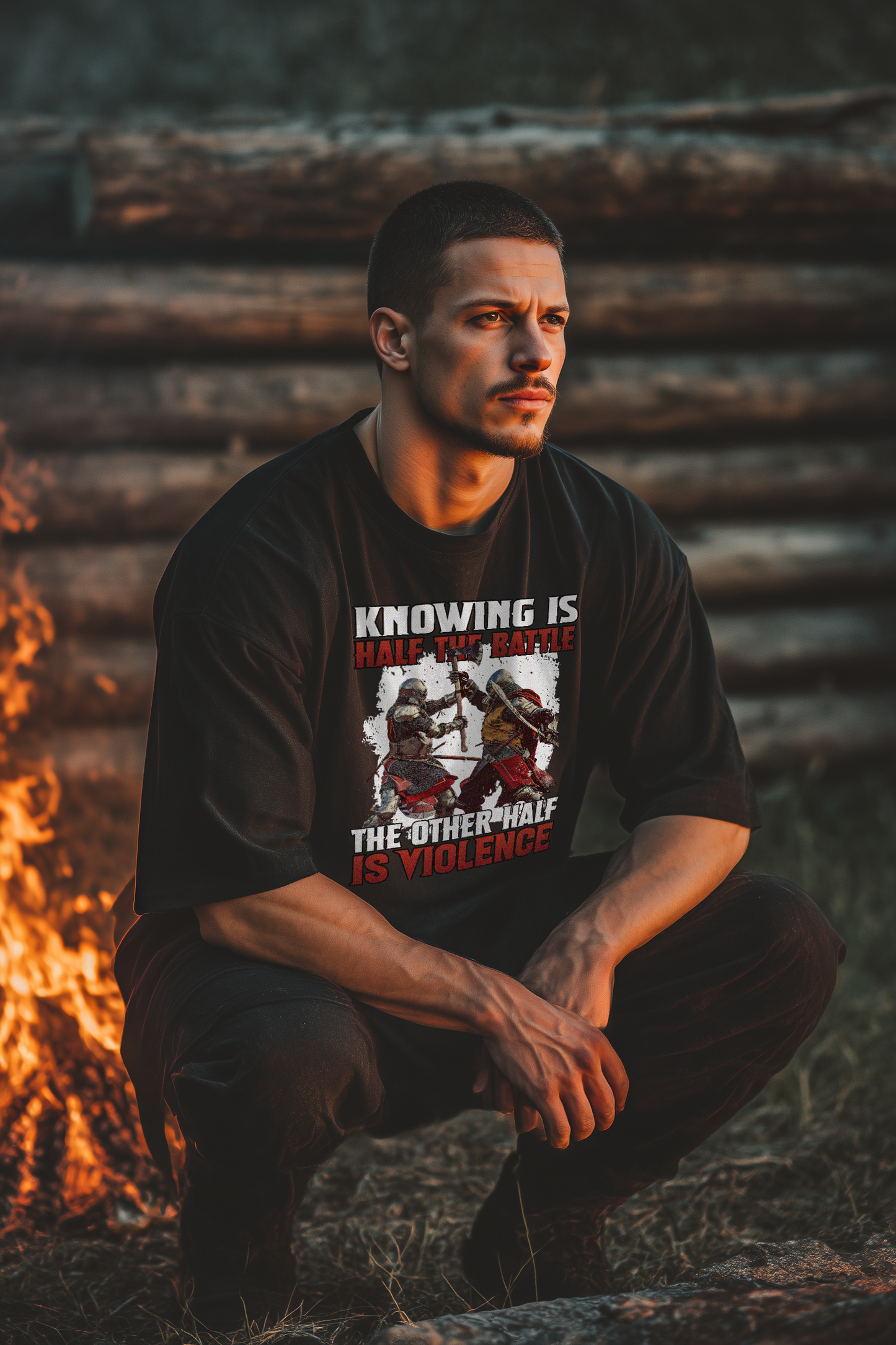 Knowing Is Half The Battle Buhurt Shirt 240g Oversize Bio Baumwolle Oversized T-Shirt