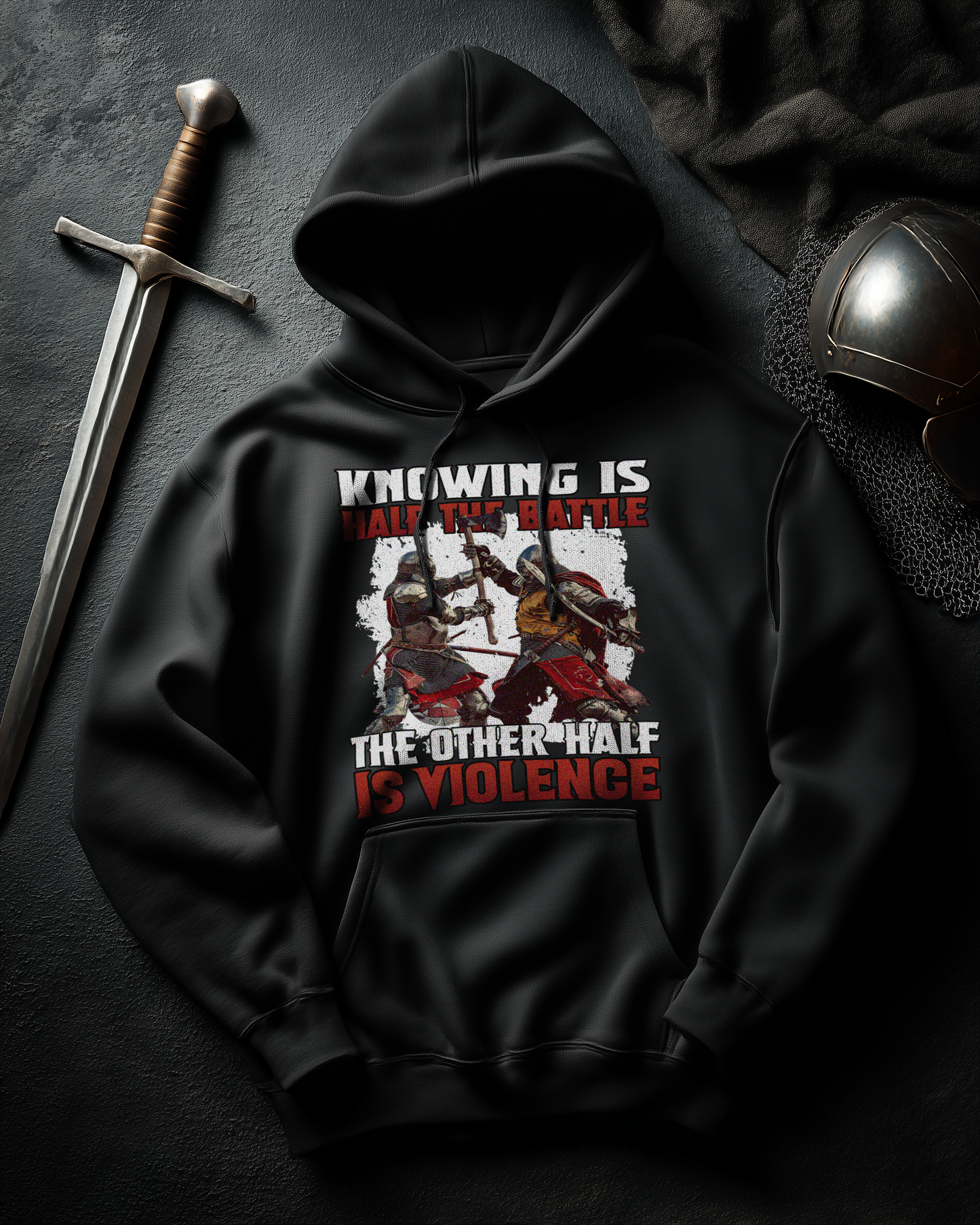 Buhurt Herren Hoodie | Knowing Is Half The Battle | Bouhourt Hoodie