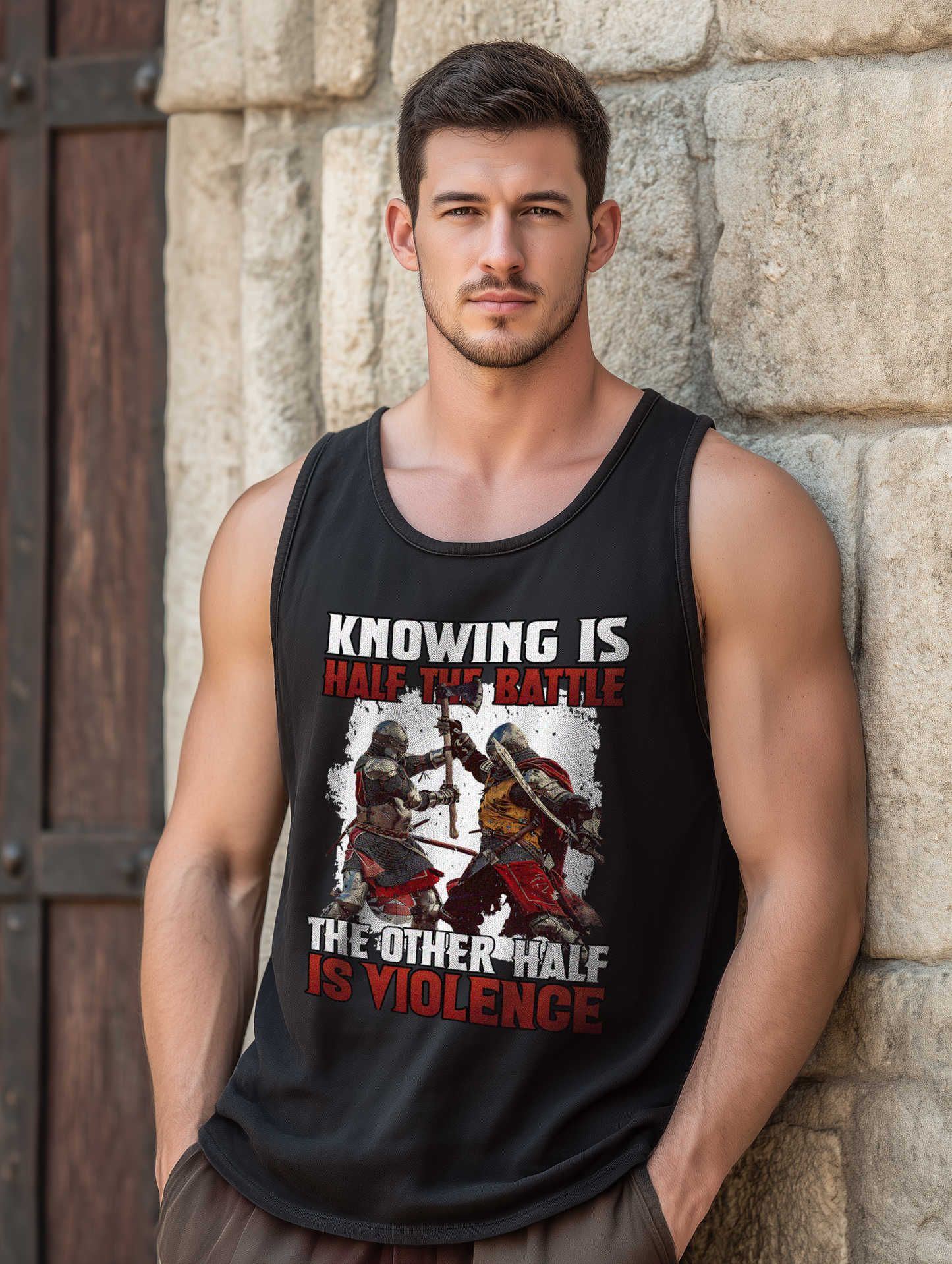 Knowing Is Half the Battle – The Other Half Is Violence – Herren Bio Tank Top
