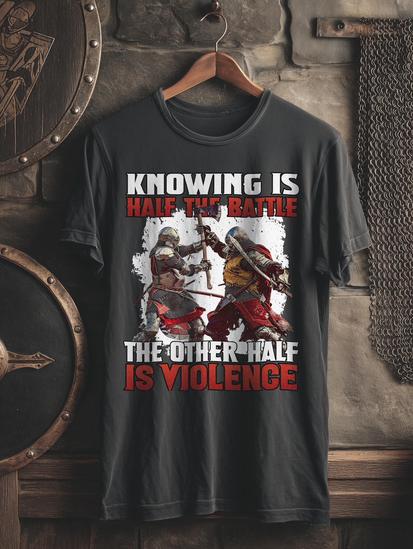 Buhurt Premium Herren T-Shirt | Knowing Is Half The Battle | Bouhourt Shirt