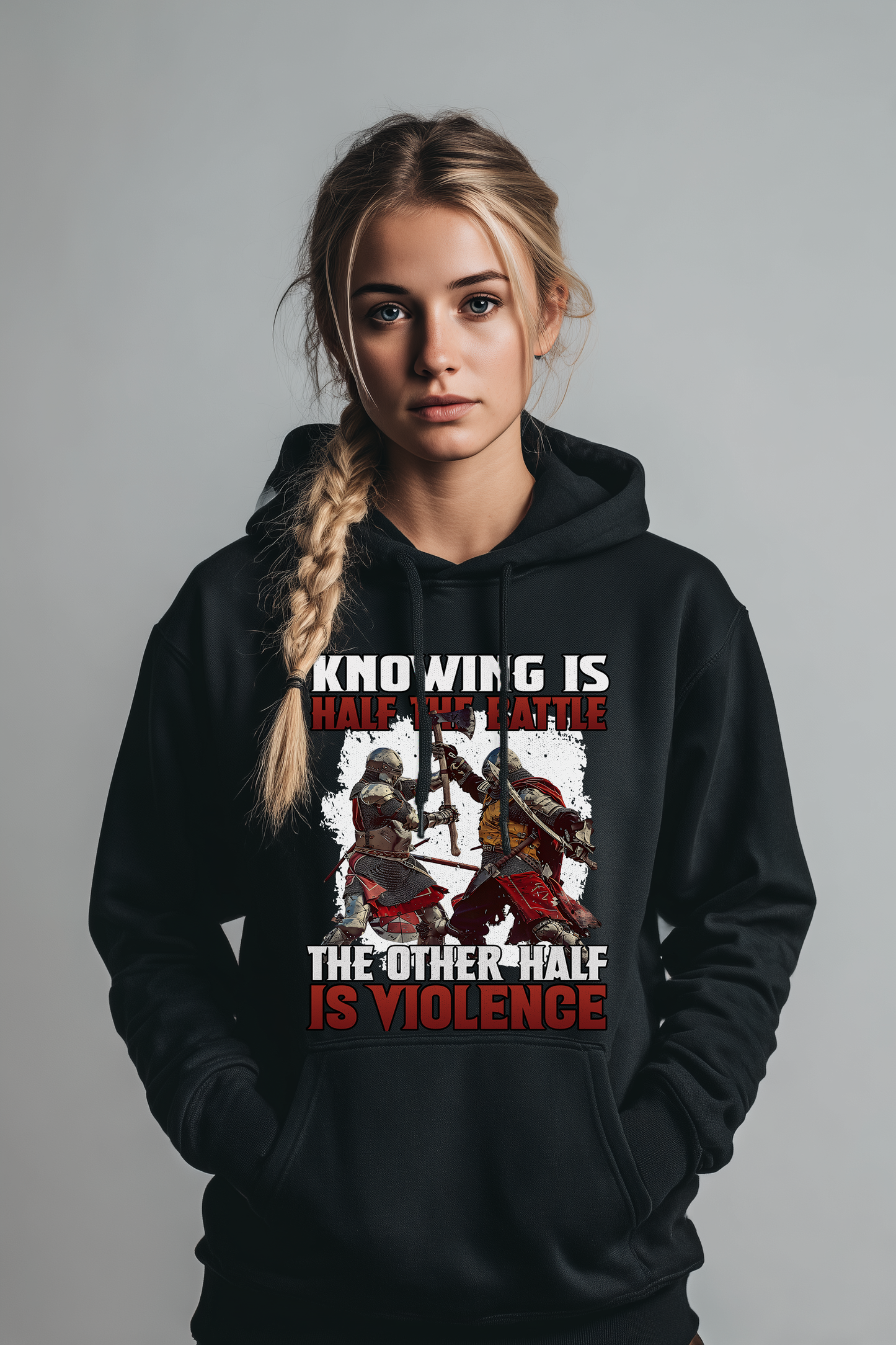 Womens Organic Hoodie- The Other Half is Violence