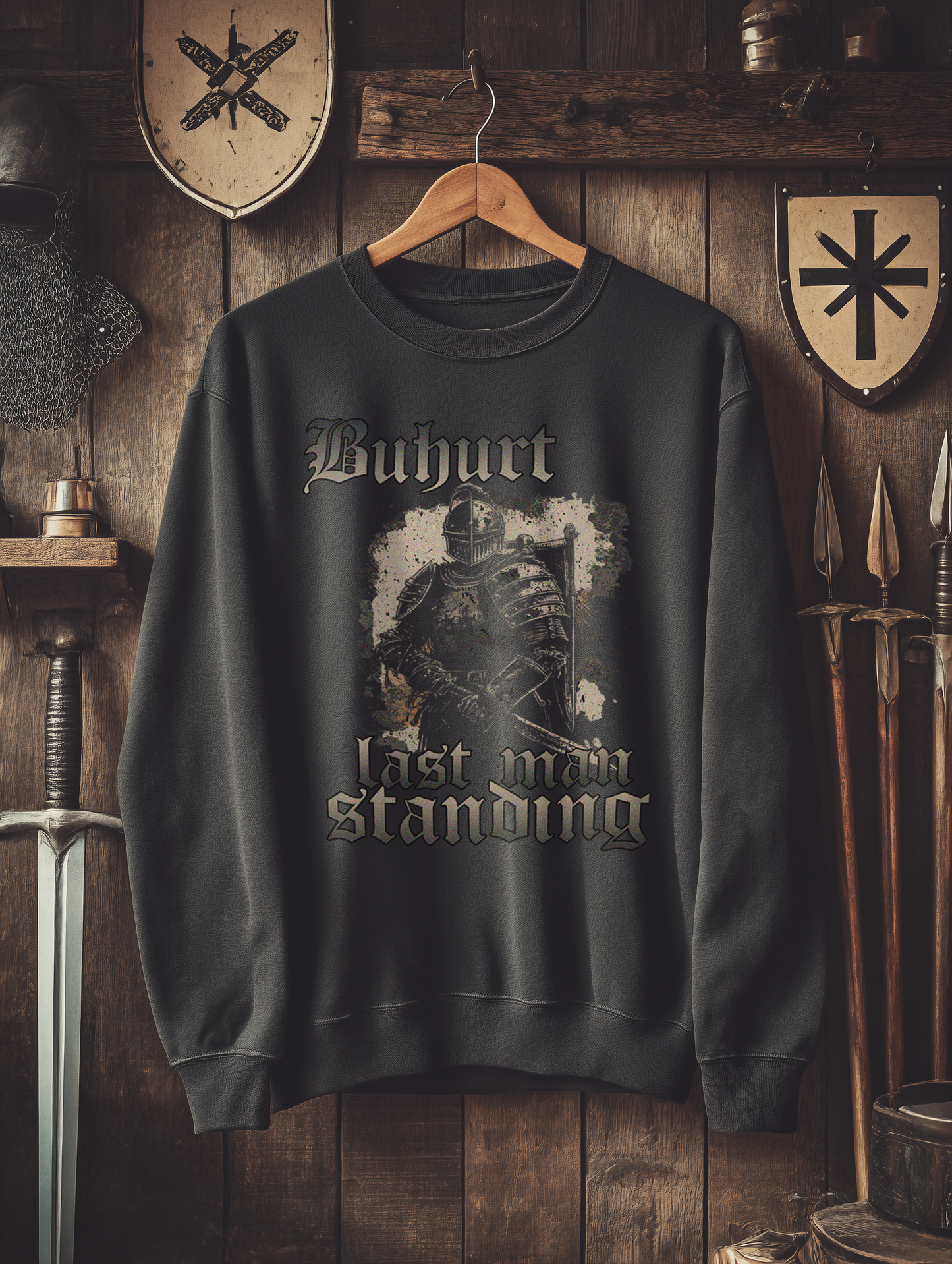 Buhurt Herren Sweatshirt |„Last Man Standing“ | Herren Premium Sweatshirt