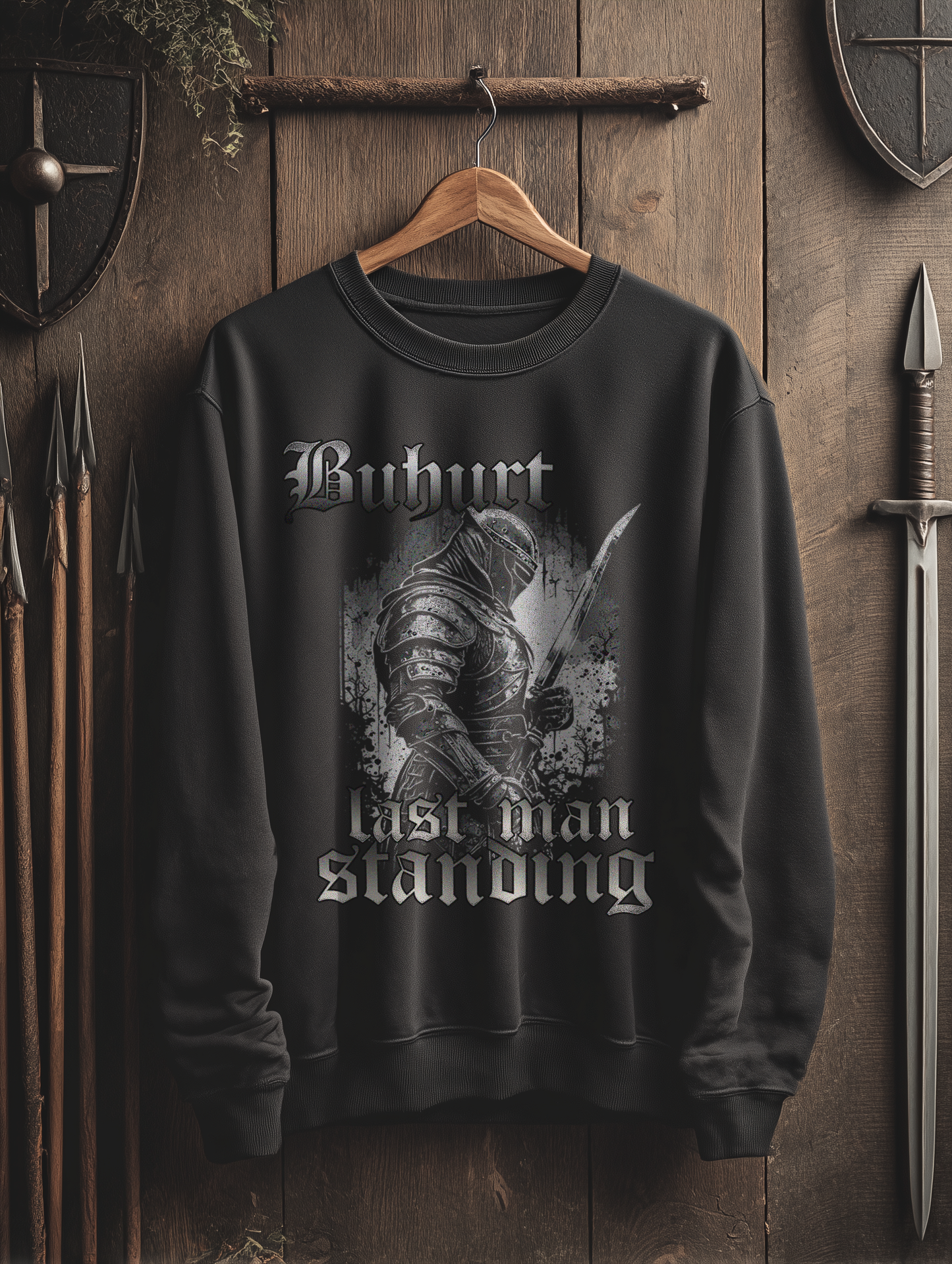Buhurt Herren Premium Sweatshirts - "Last Man Standing" Bouhourt Männer Pullover