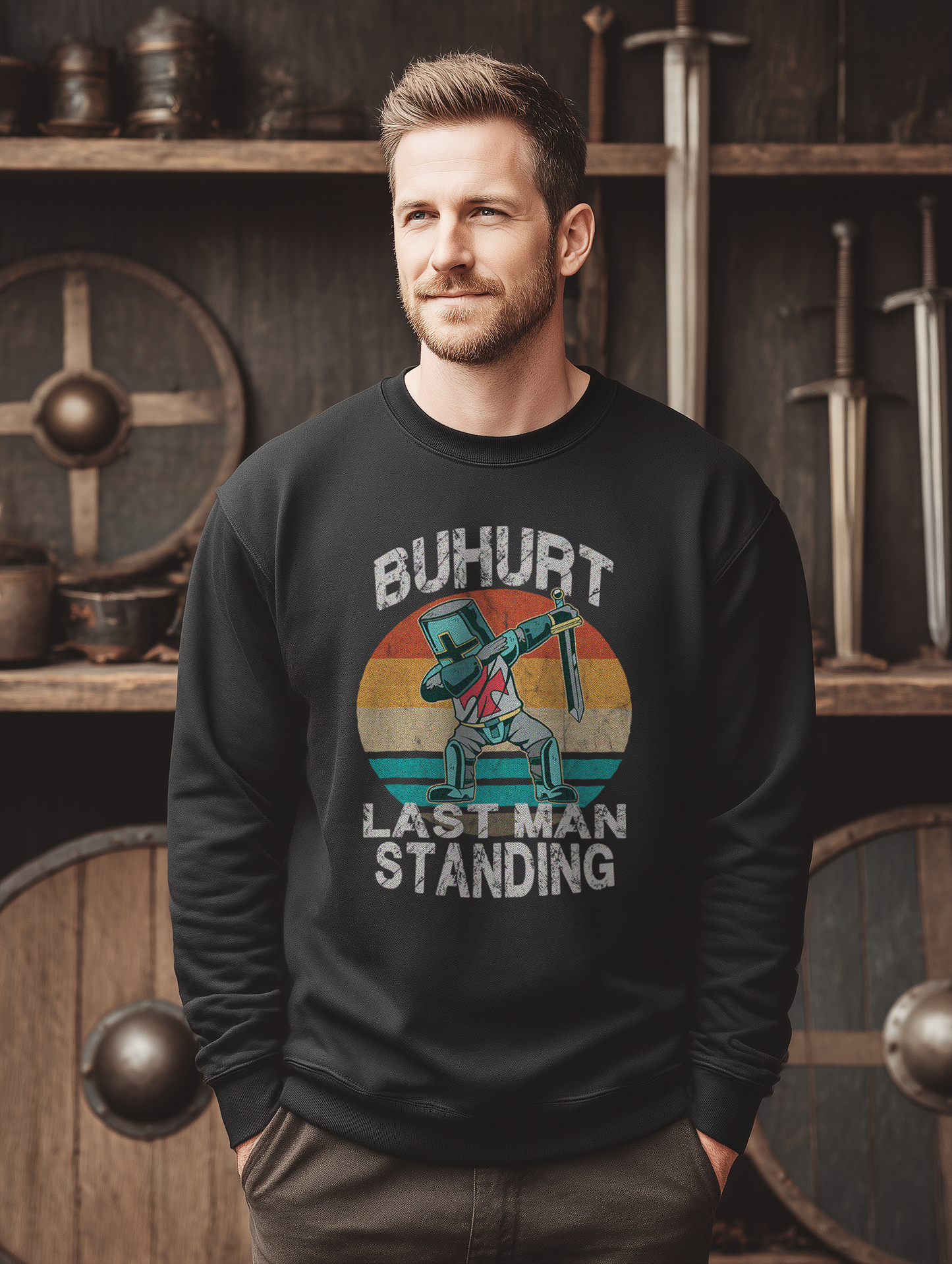 Buhurt Herren Premium Sweatshirts - Dabing Cartoon Ritter