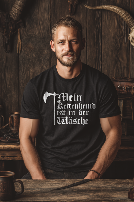 Buhurt Herren Premium T-Shirt | Kettenhemd ist in der Wäsche | Bouhourt T-Shirt