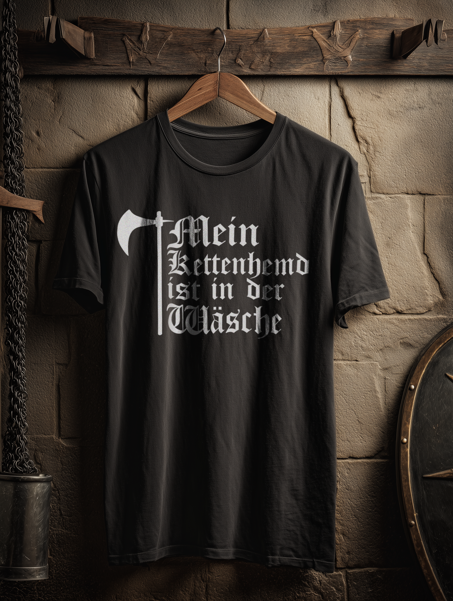 Buhurt Herren Premium T-Shirt | Kettenhemd ist in der Wäsche | Bouhourt T-Shirt