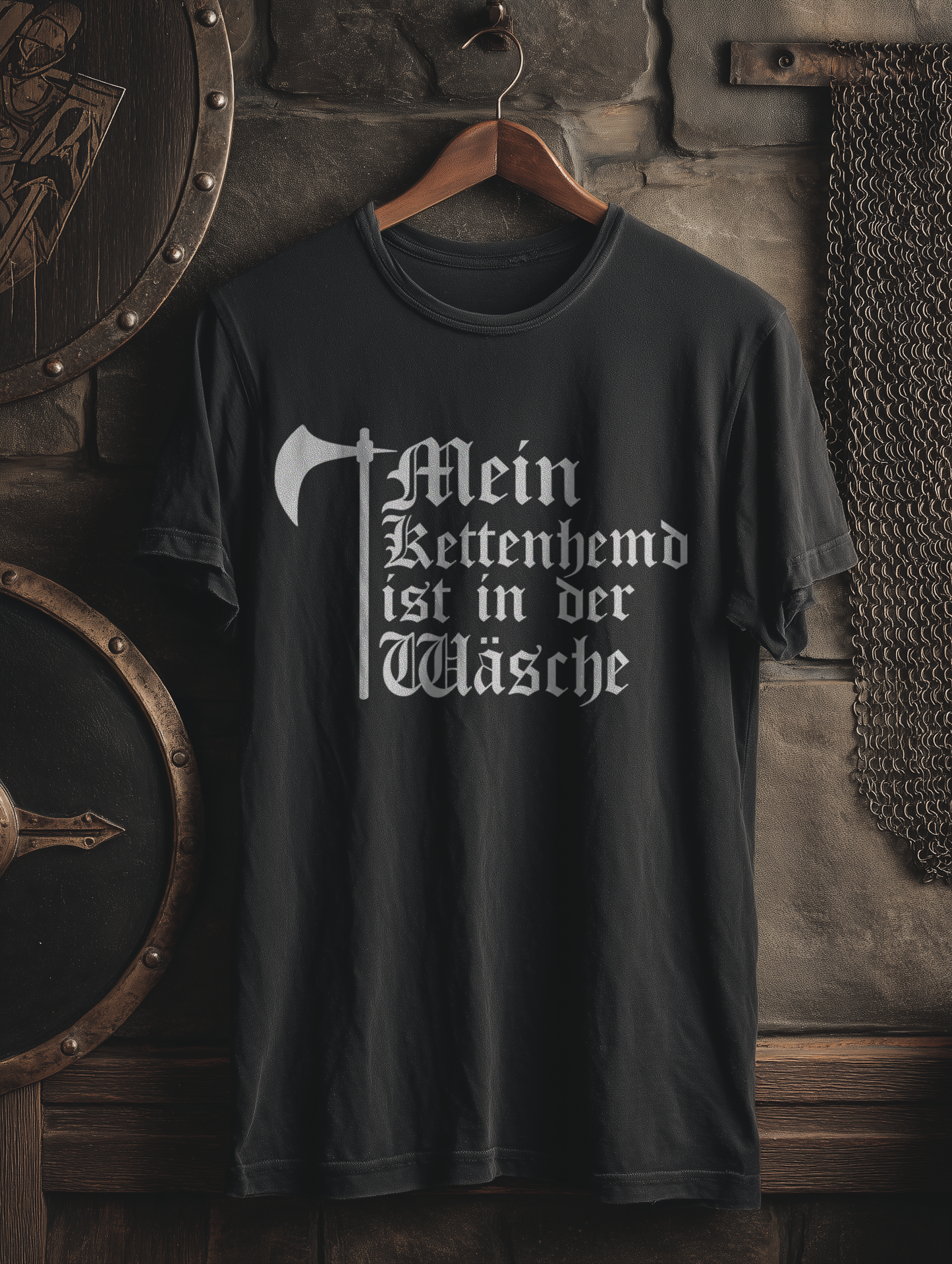 Buhurt Herren Premium T-Shirt | Kettenhemd ist in der Wäsche | Bouhourt T-Shirt