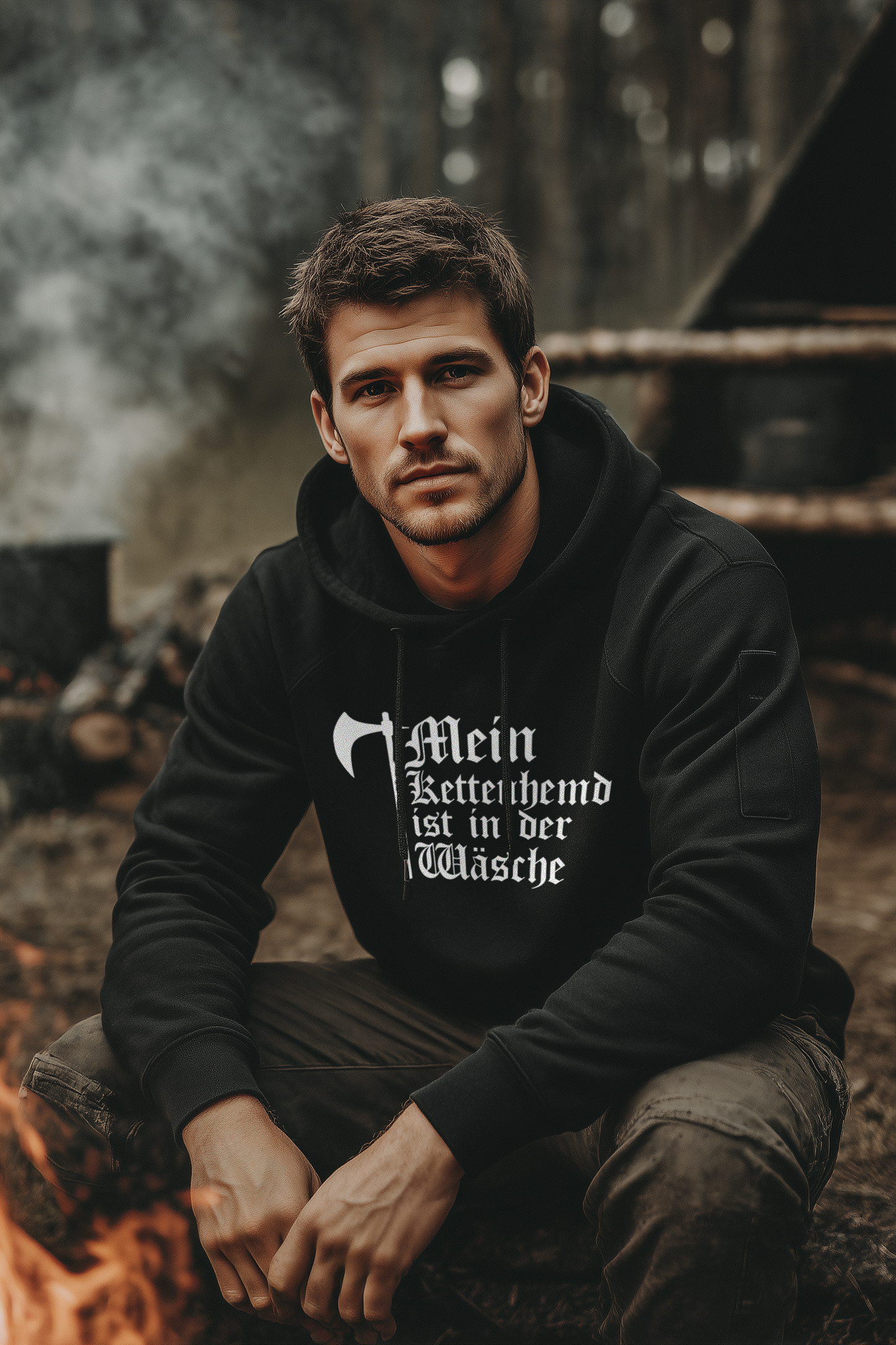 Buhurt Herren Hoodie | Kettenhemd ist in der Wäsche | Bouhourt Hoodie