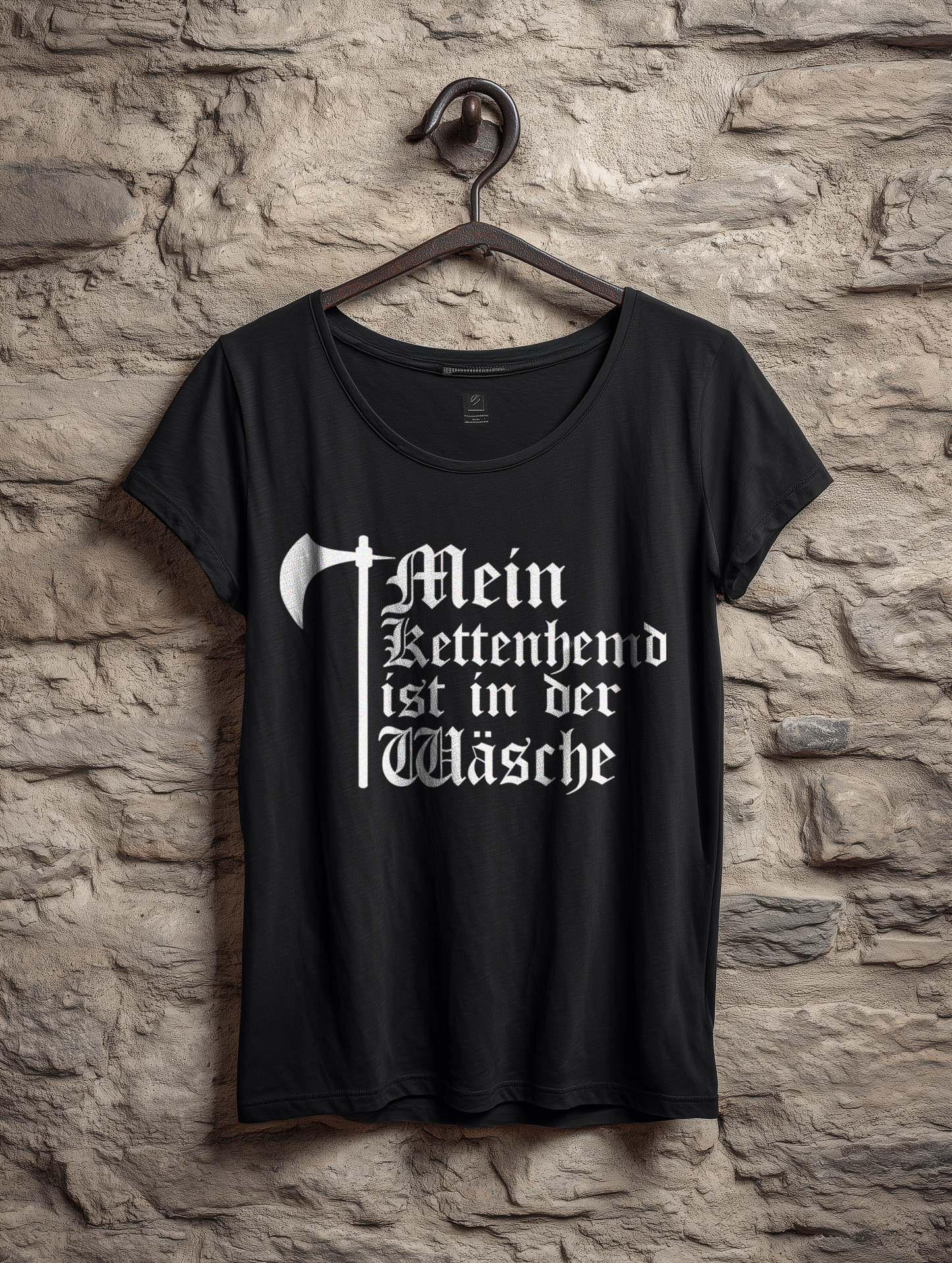 Mein Kettenhemd ist in der Wäsche Shirt  - Damen Bio Lightweight T-Shirt
