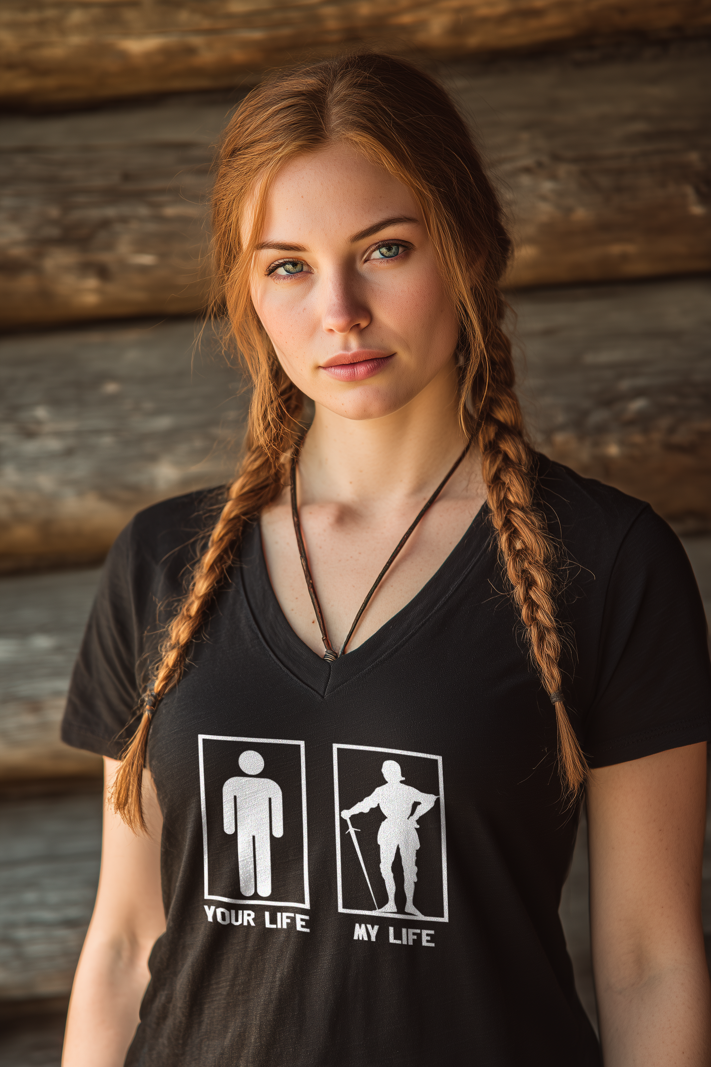 Your Life / My Life | Damen Bio V-Neck T-Shirt