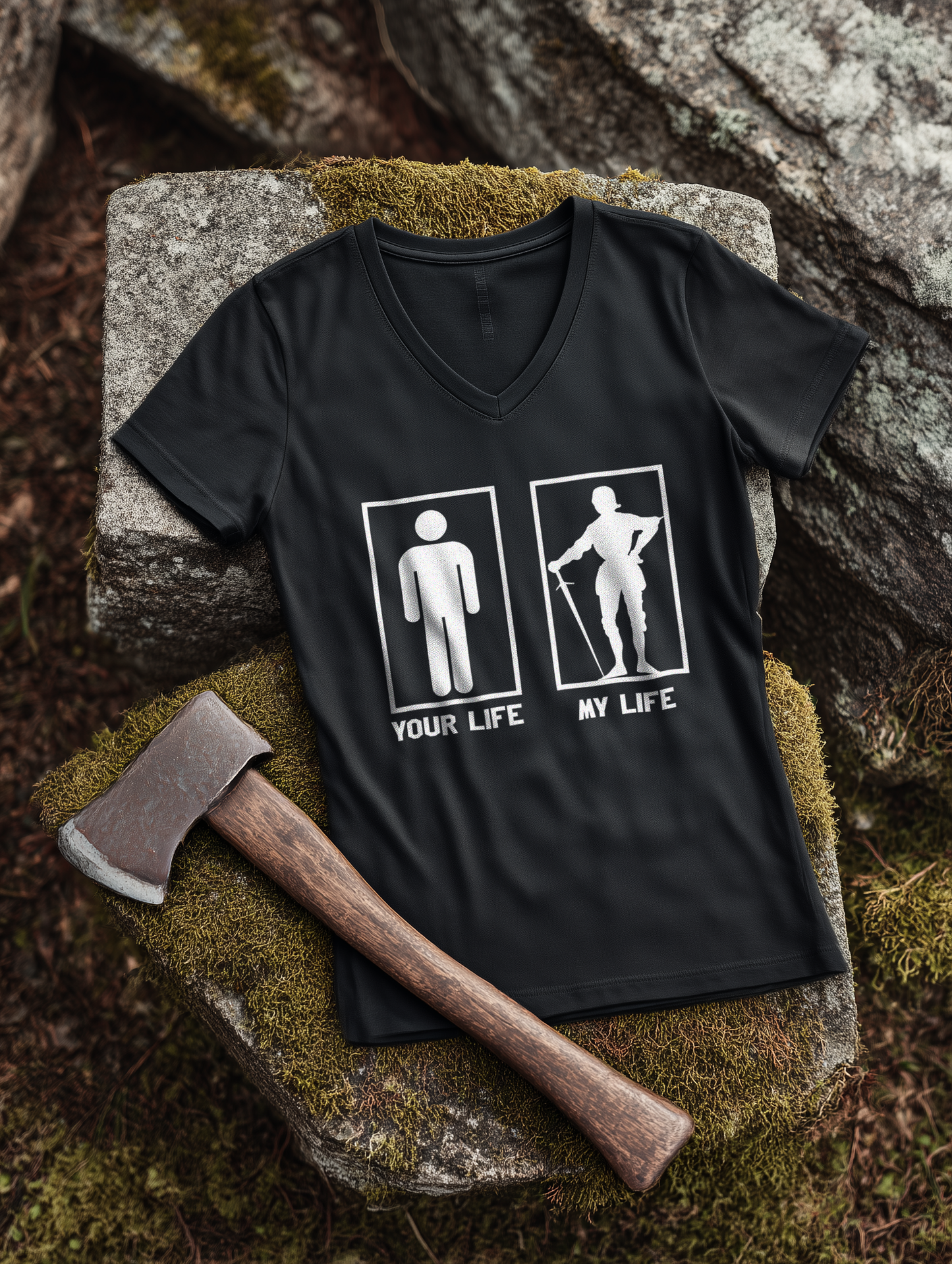 Your Life / My Life | Damen Bio V-Neck T-Shirt