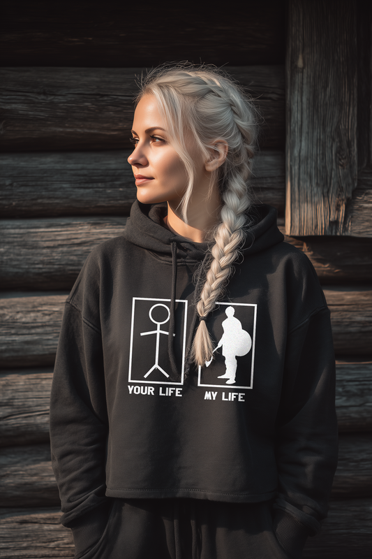 Your Life My Life Buhurt Damen Hoodie | Frauen Bio Boxcut Hoodie