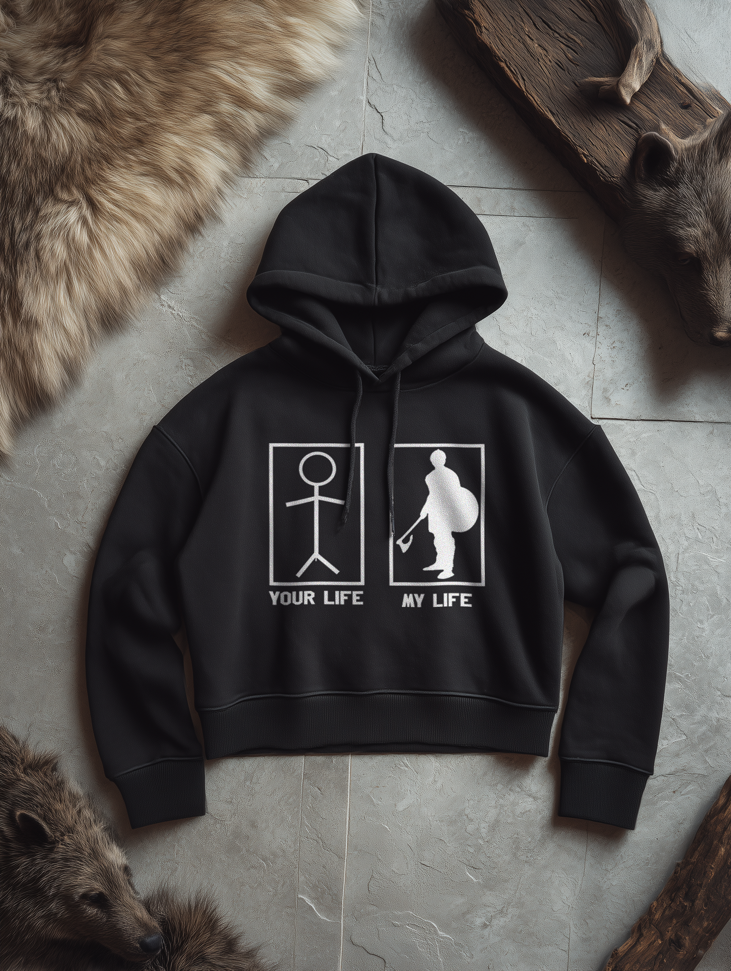 Your Life My Life Buhurt Damen Hoodie | Frauen Bio Boxcut Hoodie