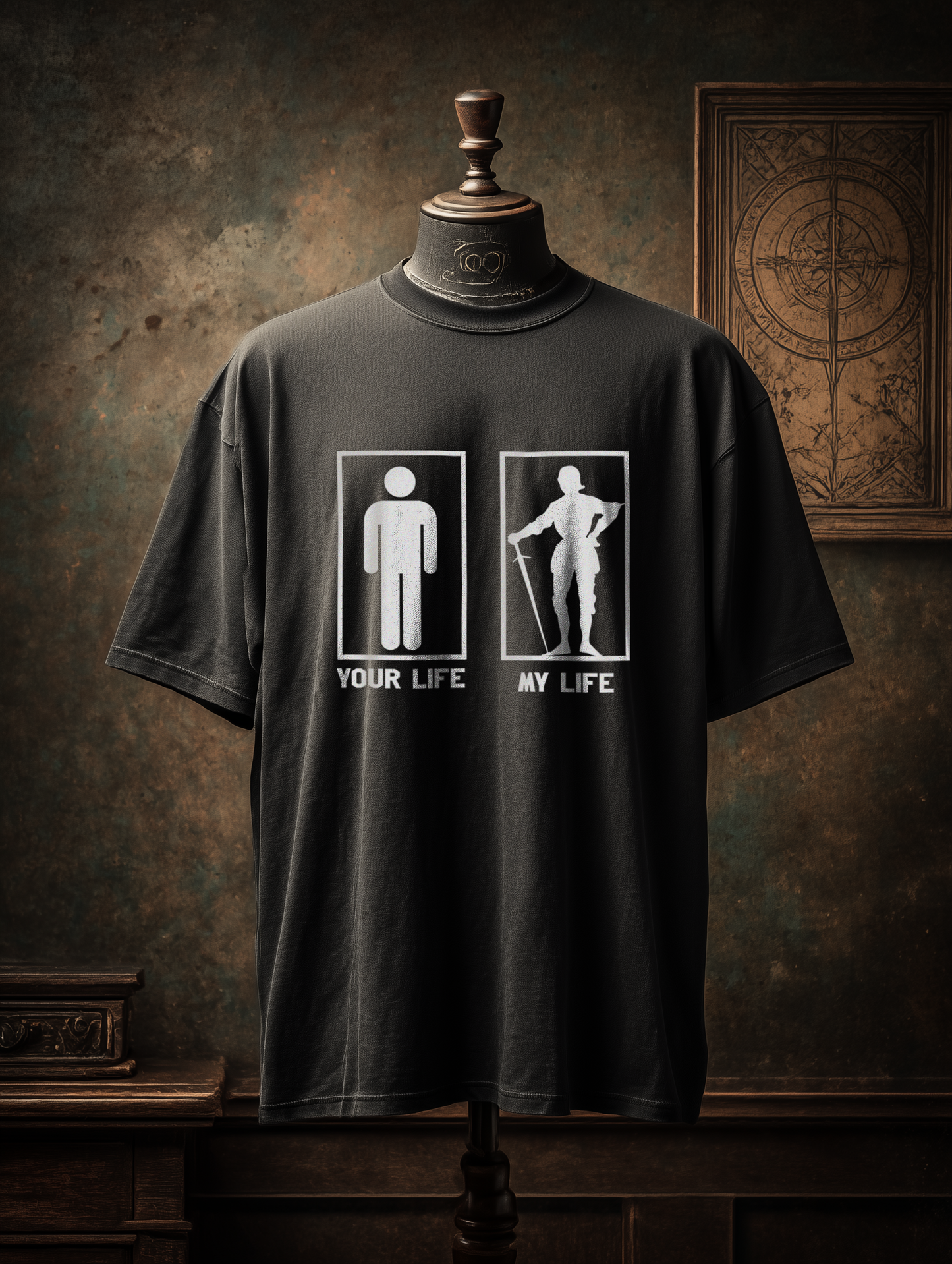 Buhurt Your Life My Life Shirt 240g Oversize Herren Bio T-Shirt